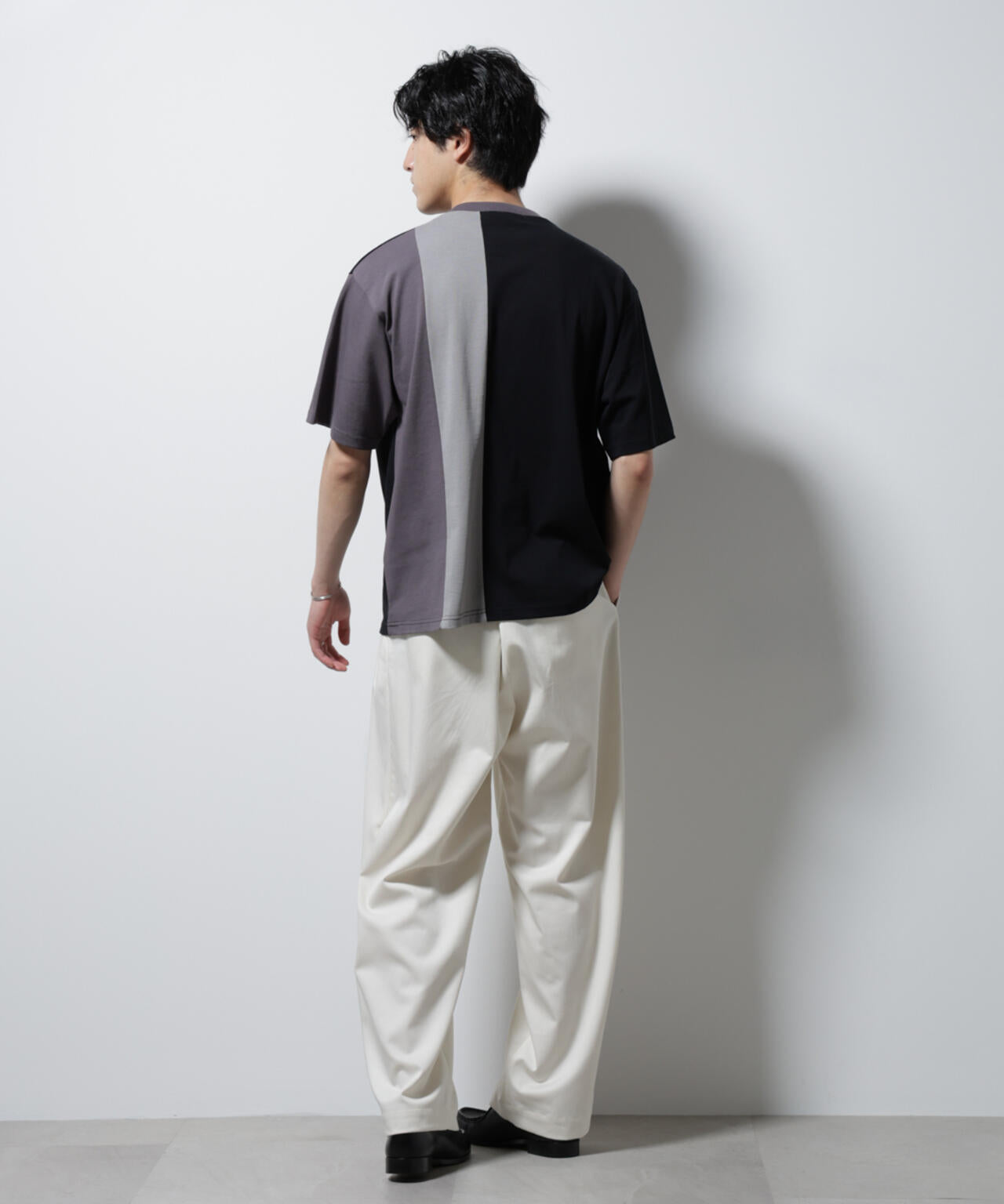 デザイン切替クルーネックTシャツ 半袖 6725124233