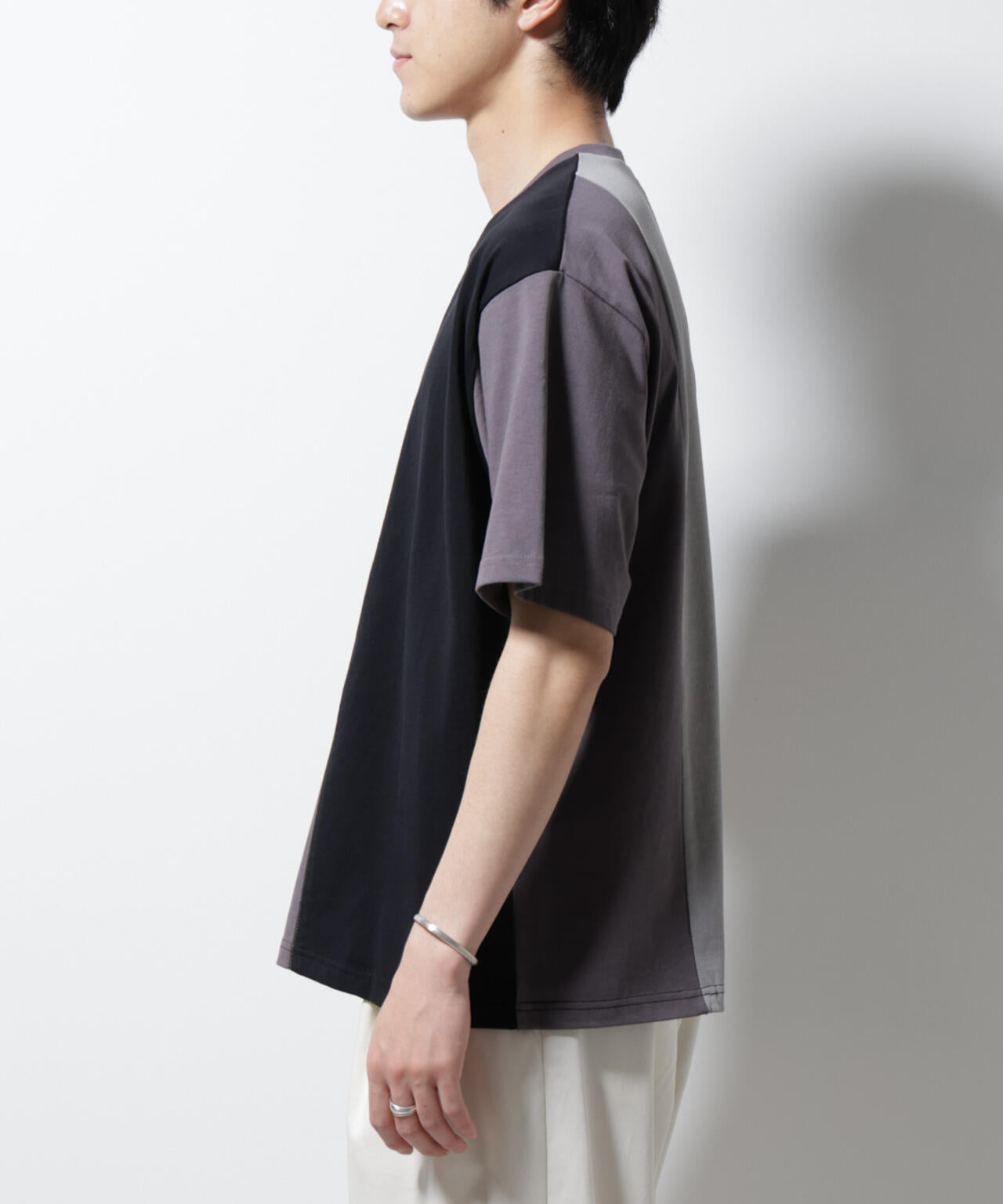 デザイン切替クルーネックTシャツ 半袖 6725124233