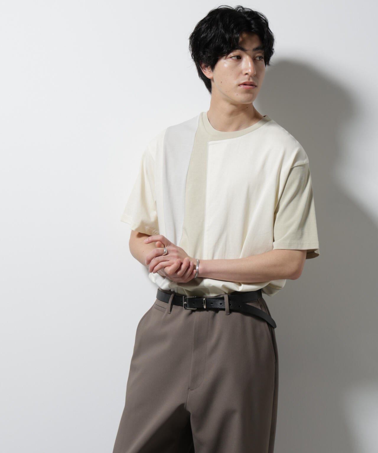 デザイン切替クルーネックTシャツ 半袖 6725124233