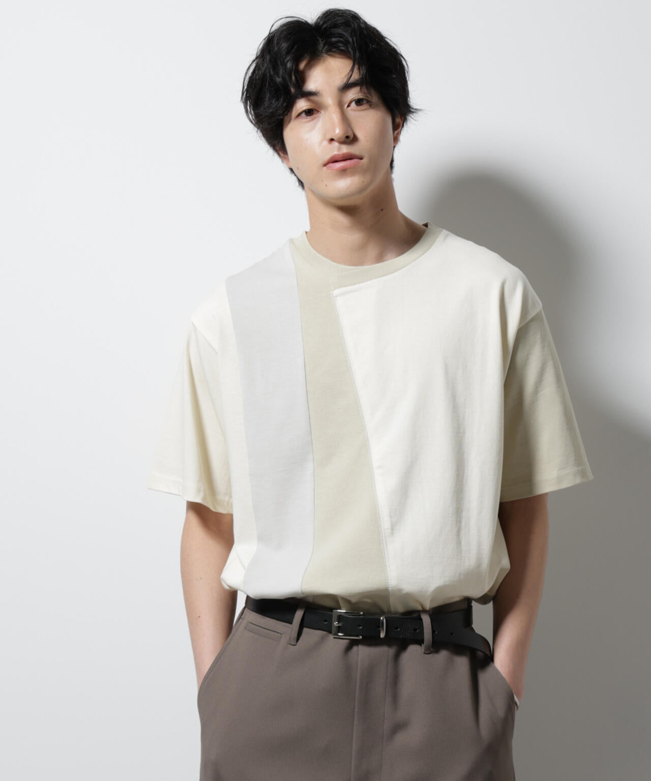 デザイン切替クルーネックTシャツ 半袖 6725124233
