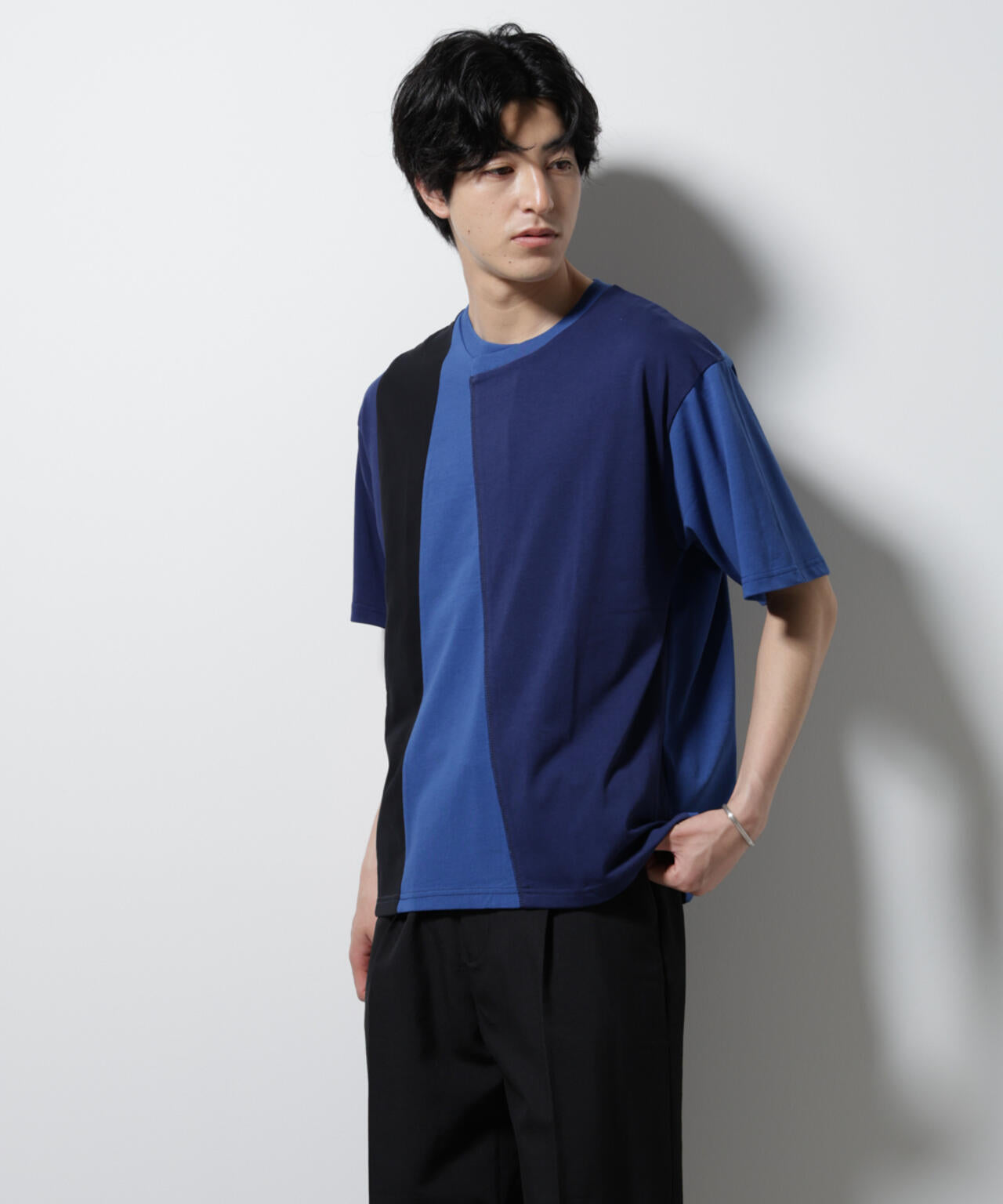 デザイン切替クルーネックTシャツ 半袖 6725124233