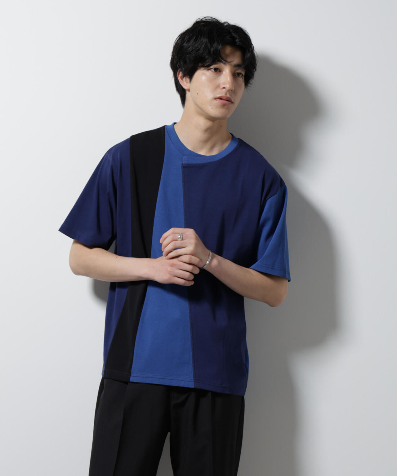 デザイン切替クルーネックTシャツ 半袖 6725124233