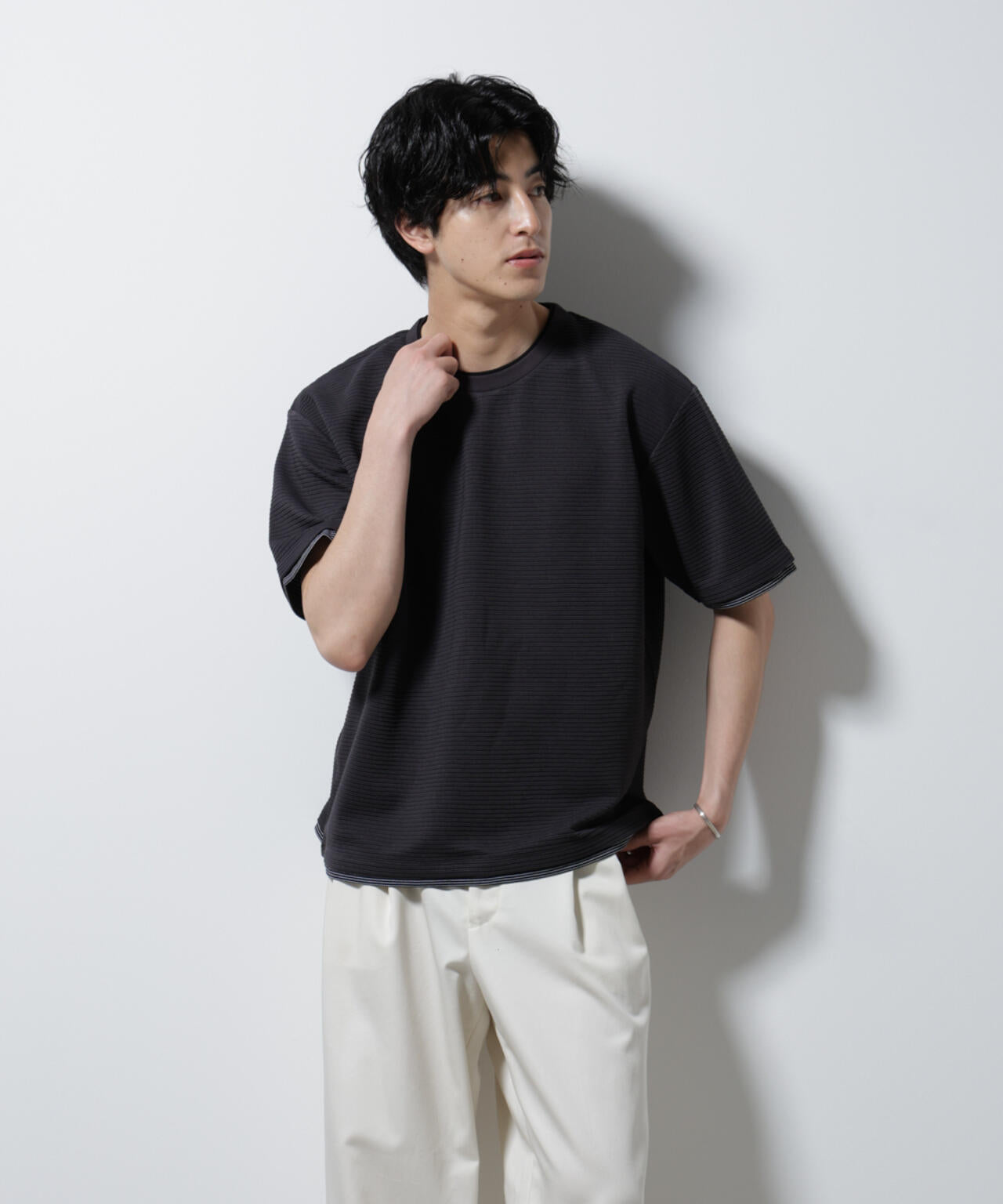 ガーターフェイクレイヤードTシャツ 半袖 6725124236
