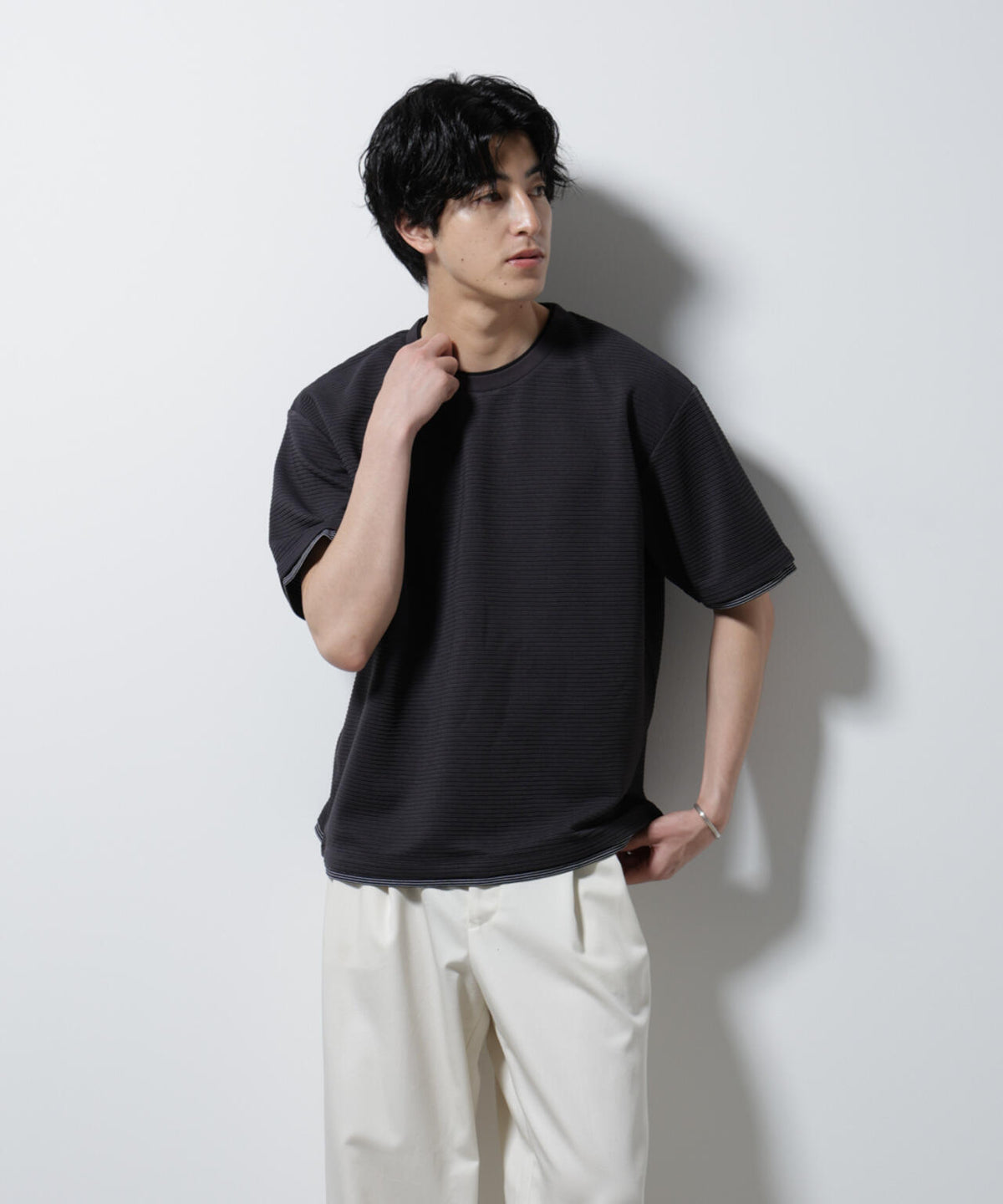 ガーターフェイクレイヤードTシャツ 半袖 6725124236