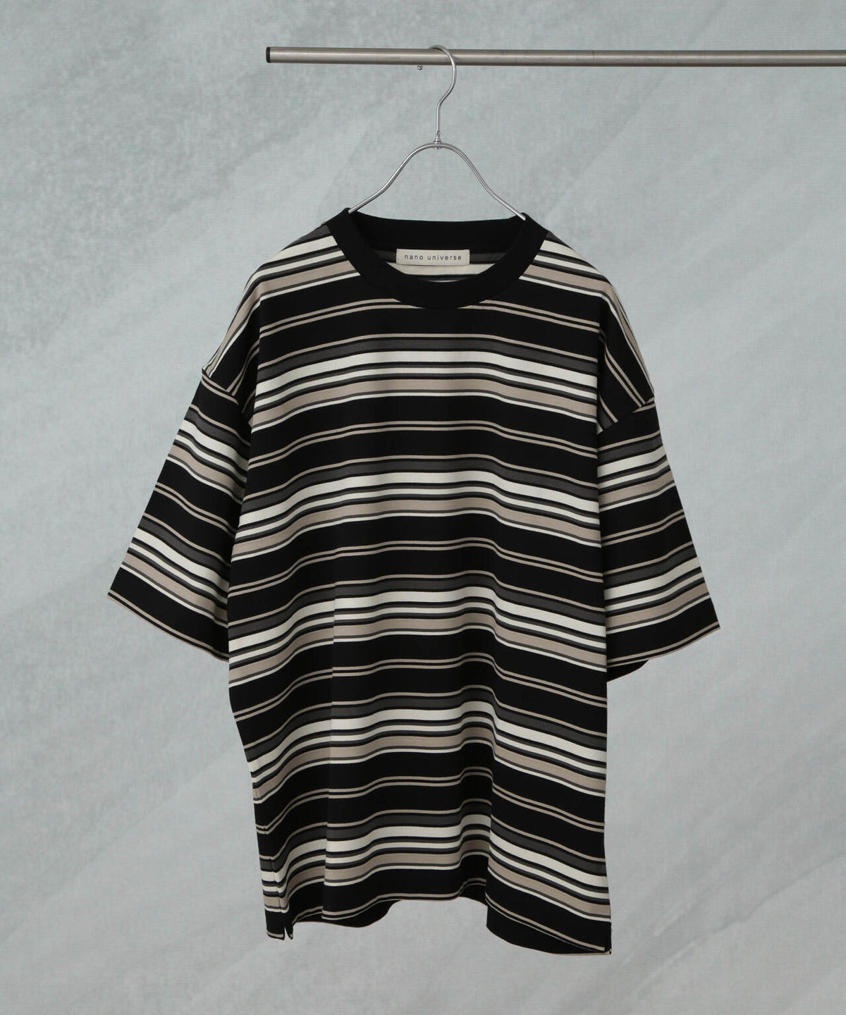 マルチボーダーリラックスTシャツ 半袖 6725124237