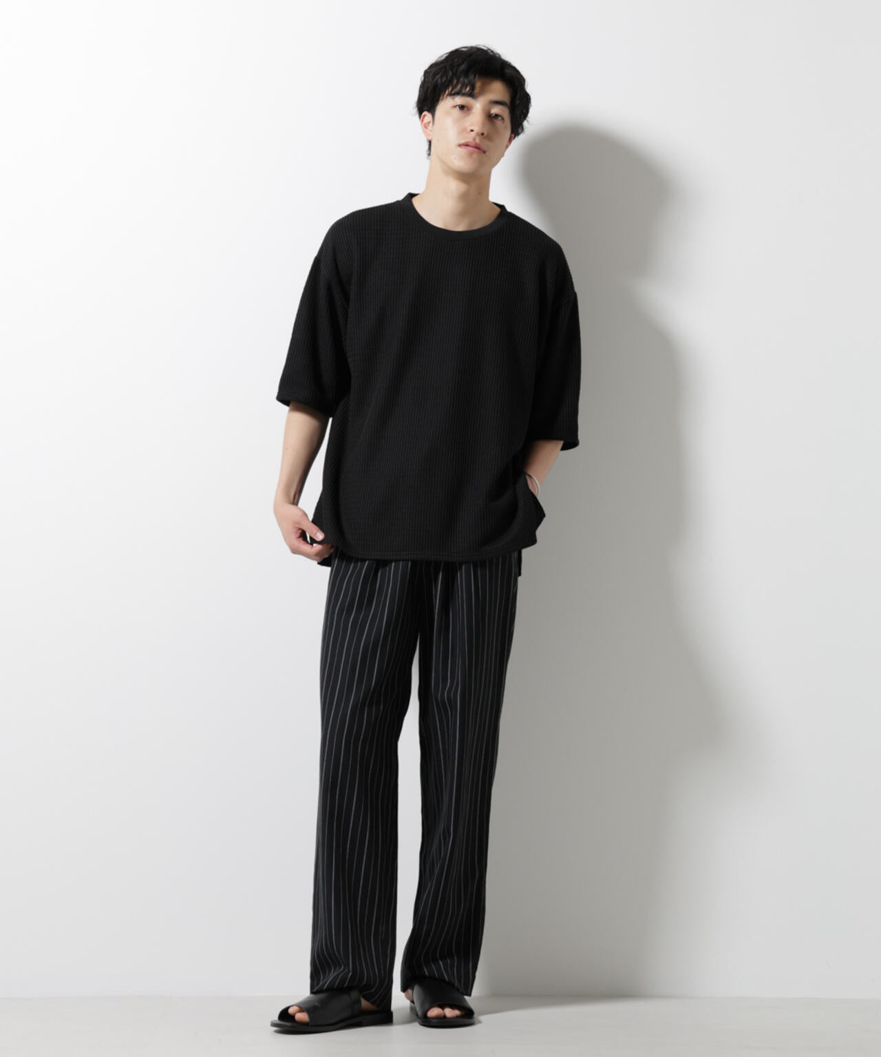 ジャガードニットソーTシャツ 半袖(セットアップ可) 6725124241