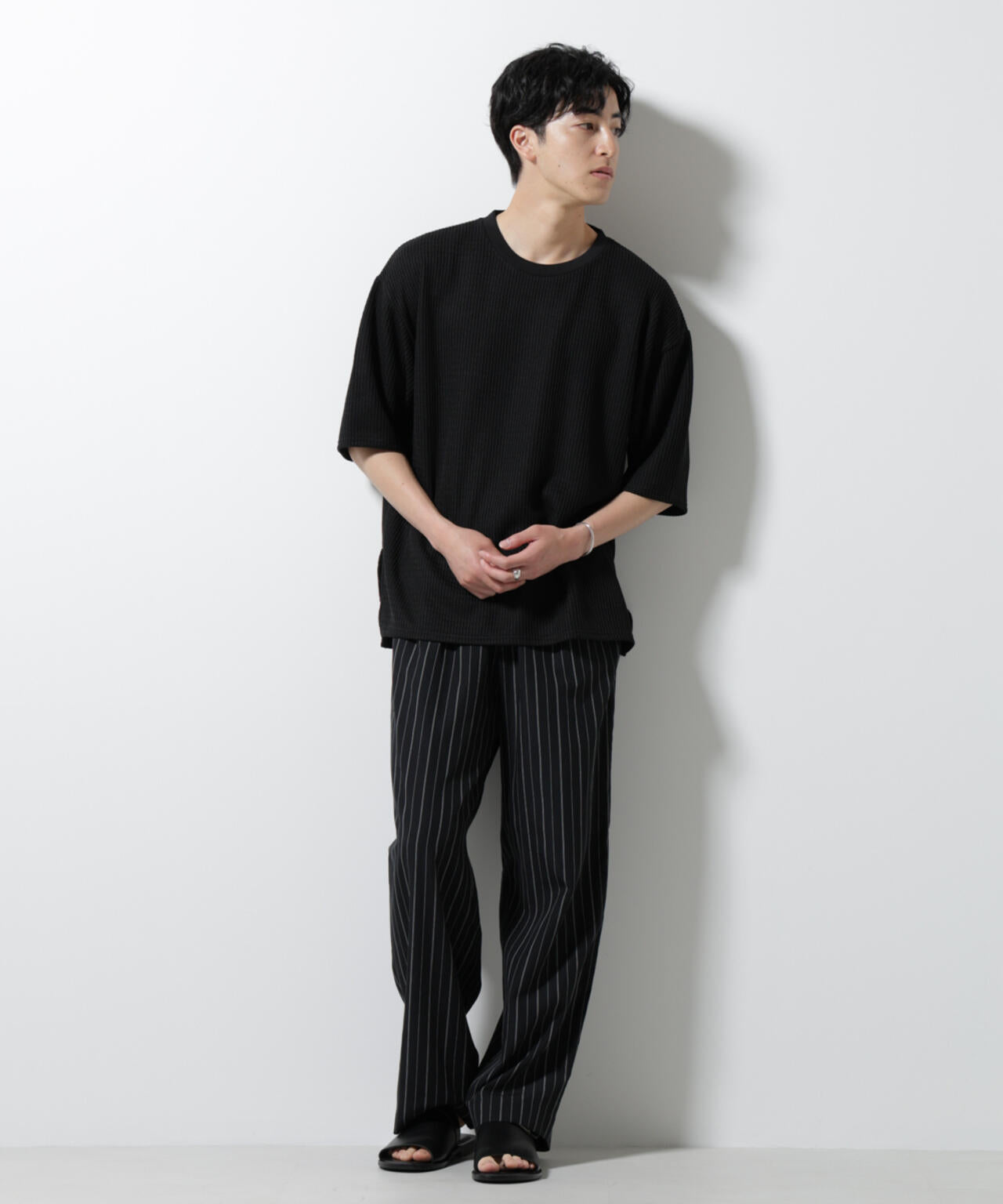 ジャガードニットソーTシャツ 半袖(セットアップ可) 6725124241