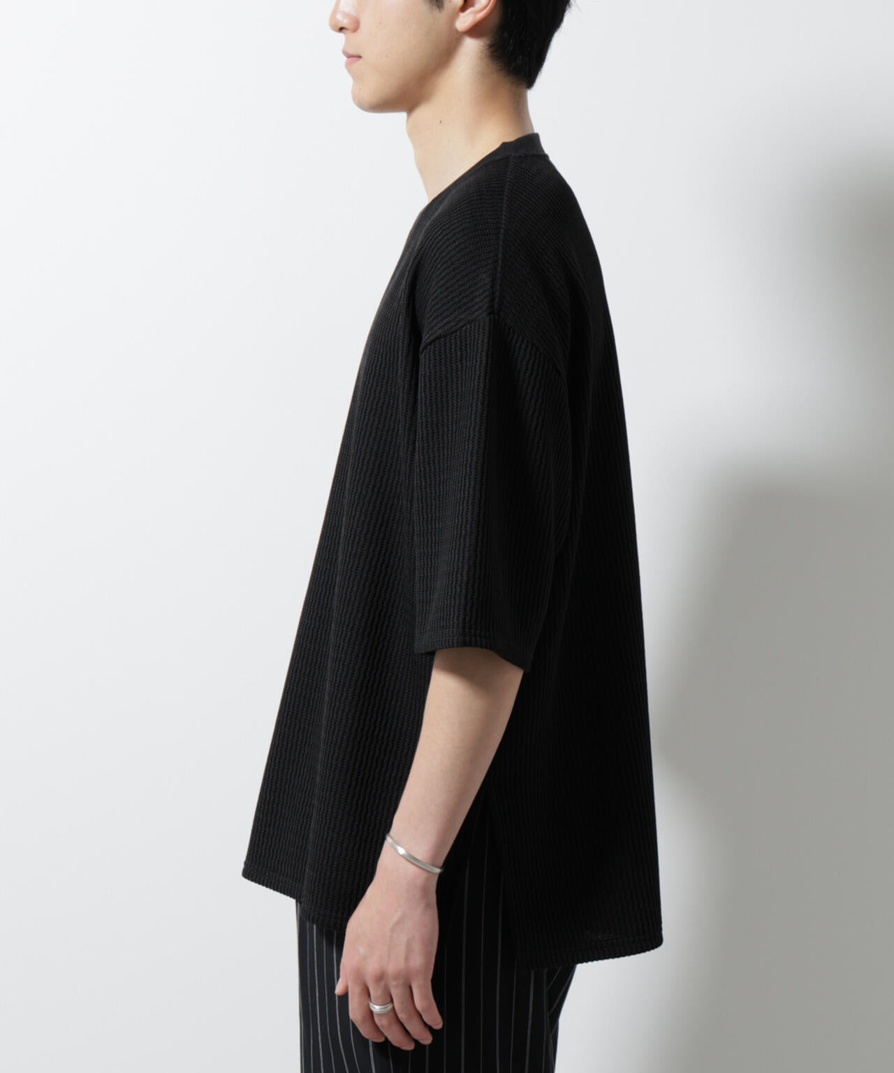 ジャガードニットソーTシャツ 半袖(セットアップ可) 6725124241