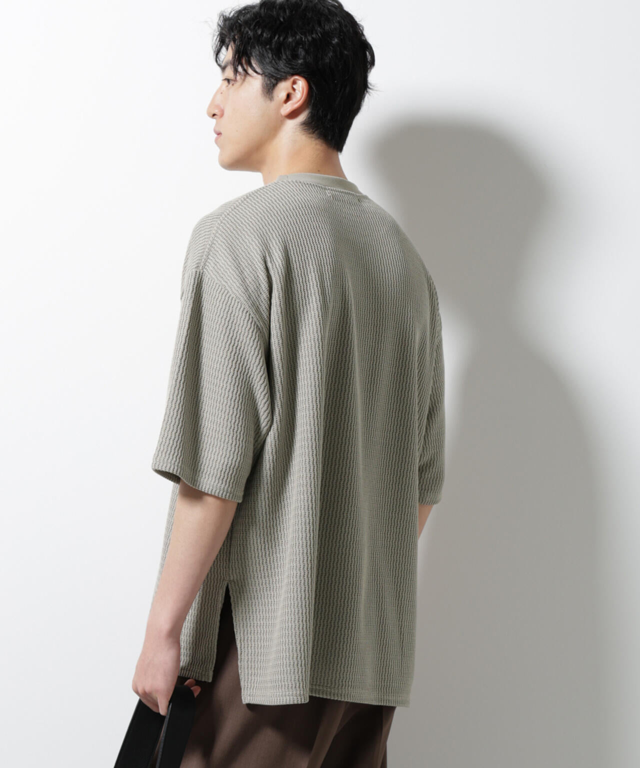 ジャガードニットソーTシャツ 半袖(セットアップ可) 6725124241