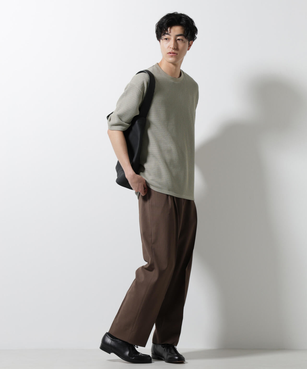 ジャガードニットソーTシャツ 半袖(セットアップ可) 6725124241