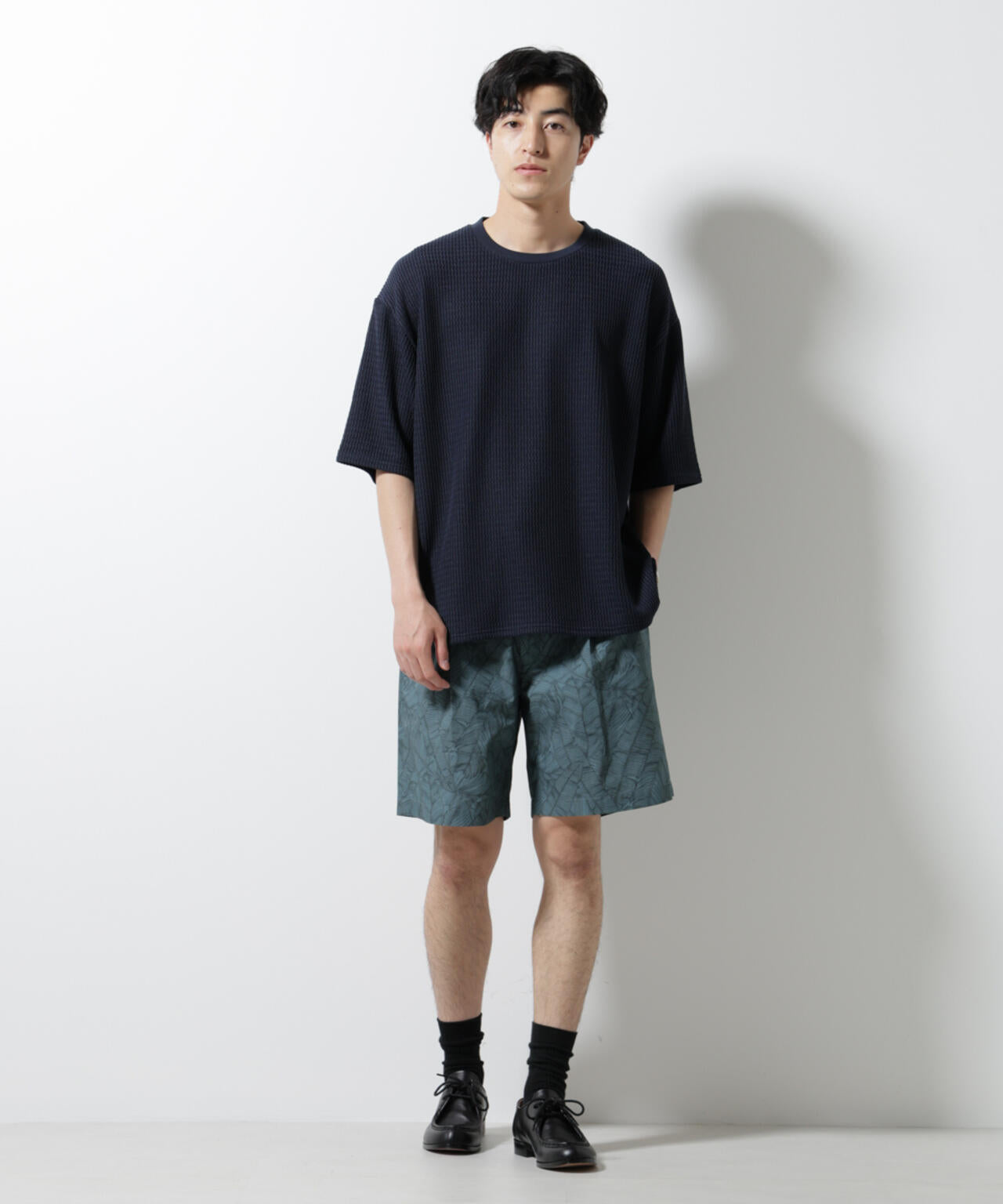 ジャガードニットソーTシャツ 半袖(セットアップ可) 6725124241