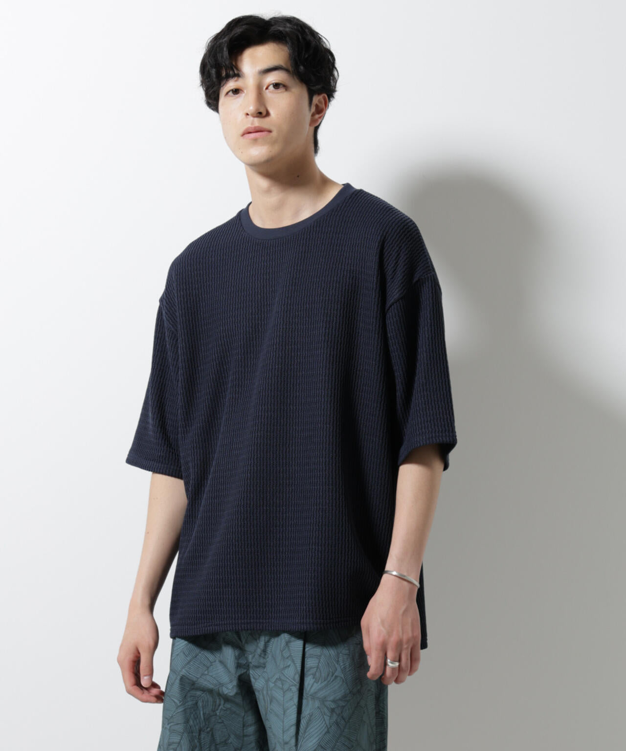 ジャガードニットソーTシャツ 半袖(セットアップ可) 6725124241