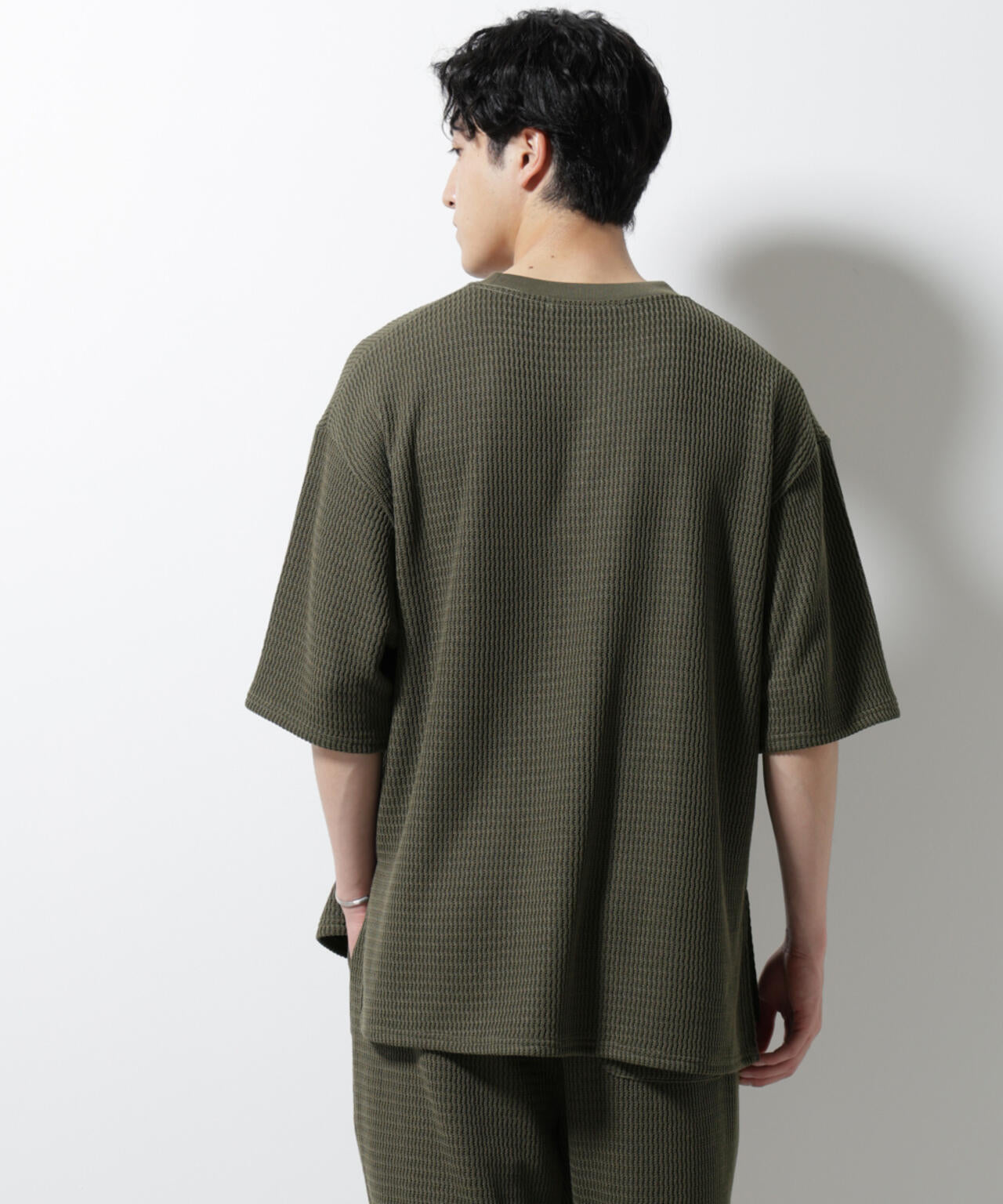 ジャガードニットソーTシャツ 半袖(セットアップ可) 6725124241