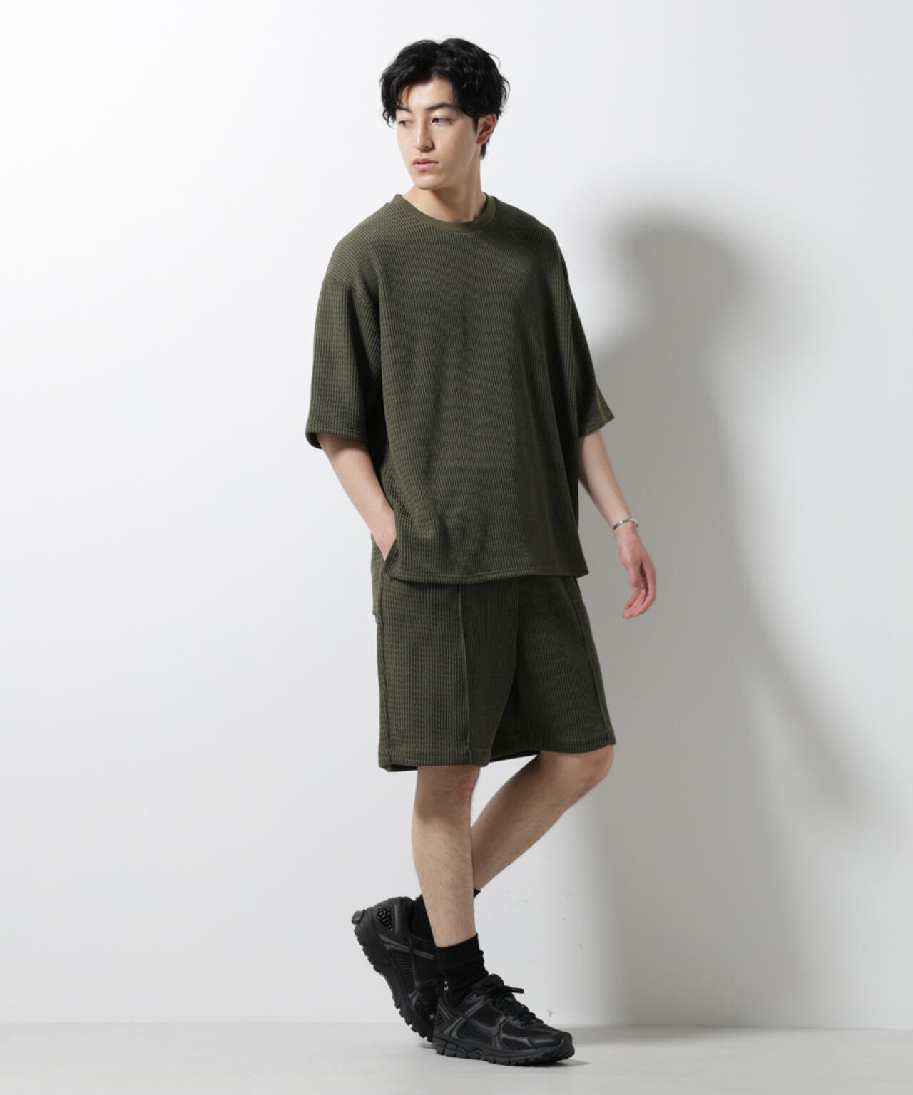 ジャガードニットソーTシャツ 半袖(セットアップ可) 6725124241