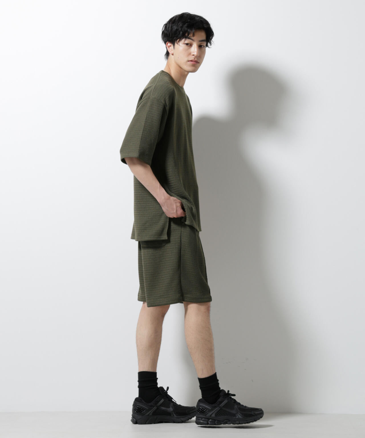 ジャガードニットソーTシャツ 半袖(セットアップ可) 6725124241