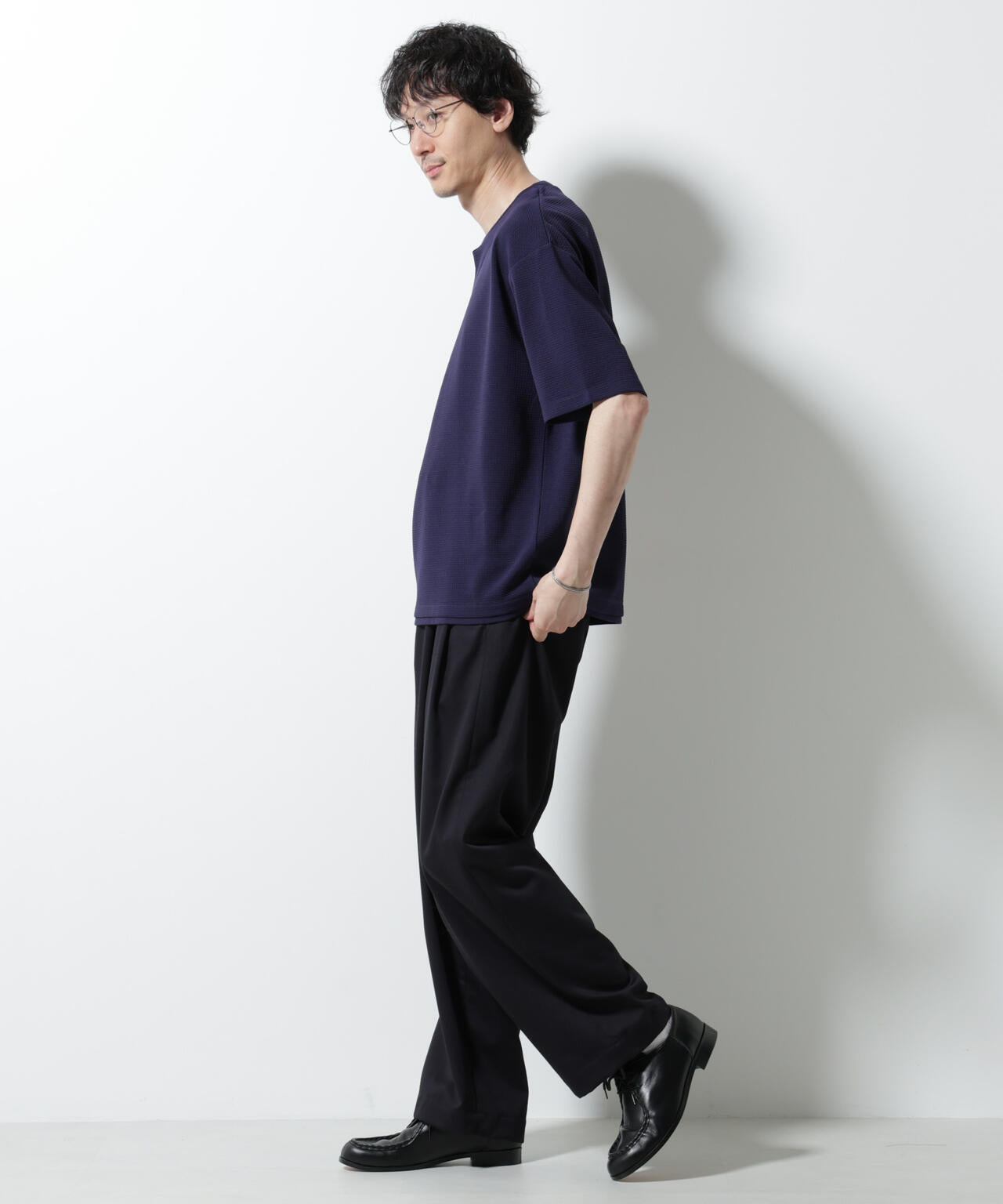フェイクレイヤードキーネックTシャツ 半袖 6725124246