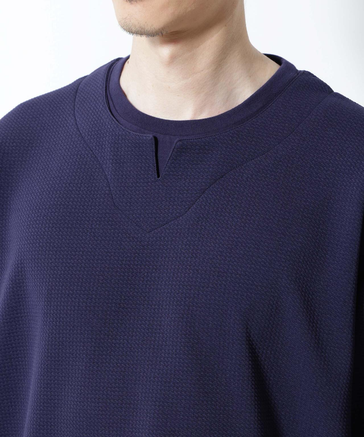 フェイクレイヤードキーネックTシャツ 半袖 6725124246