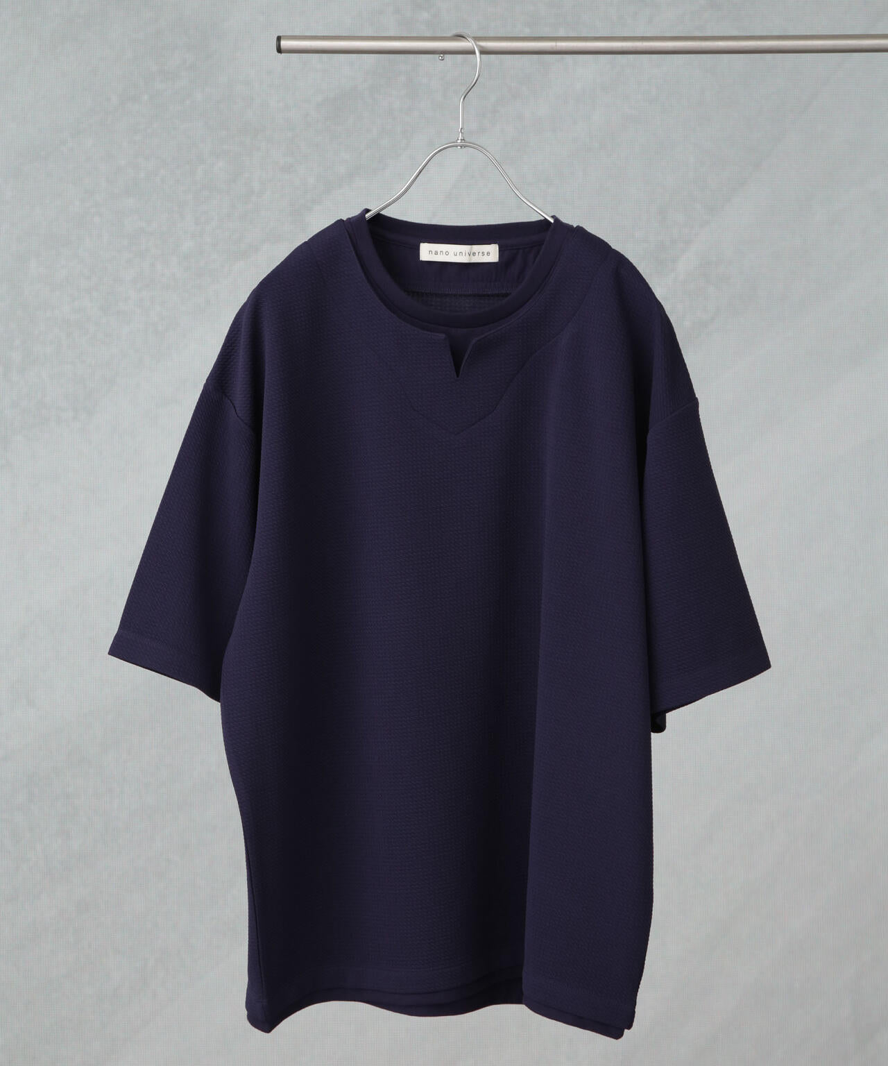 フェイクレイヤードキーネックTシャツ 半袖 6725124246