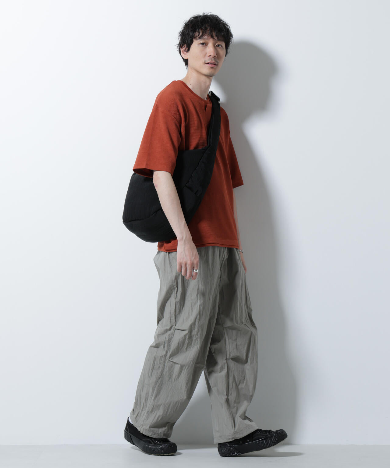 フェイクレイヤードキーネックTシャツ 半袖 6725124246