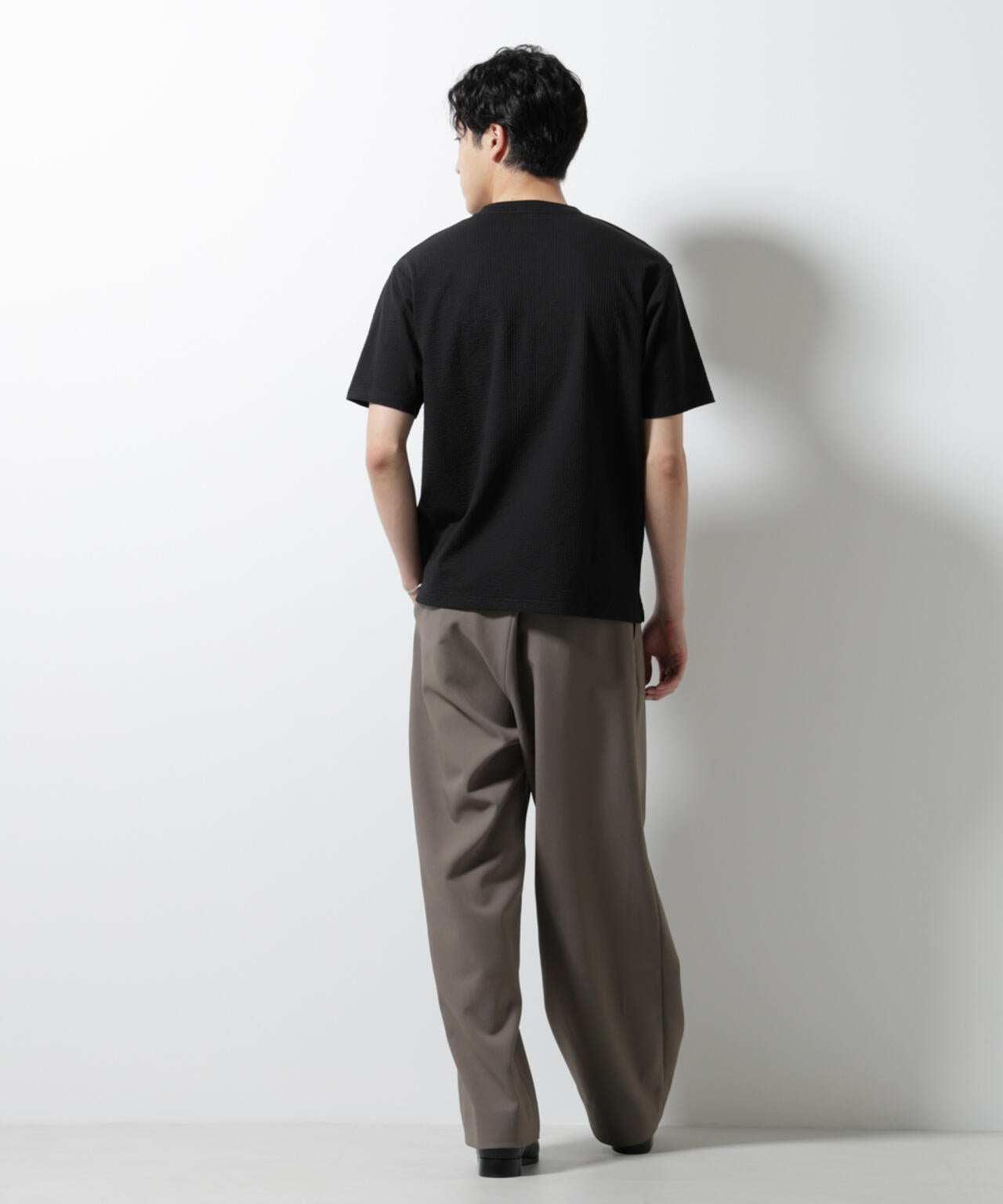 ジャージーサッカーヘンリーネックTシャツ 半袖 6725124248