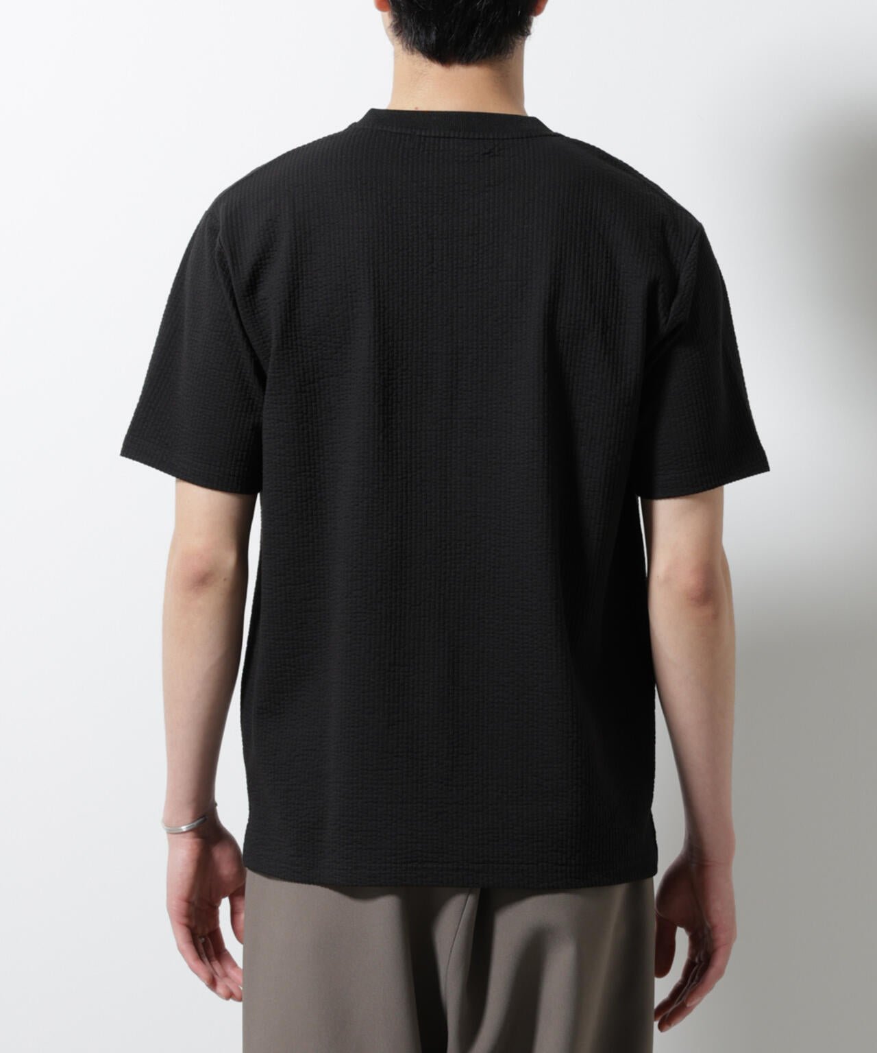 ジャージーサッカーヘンリーネックTシャツ 半袖 6725124248