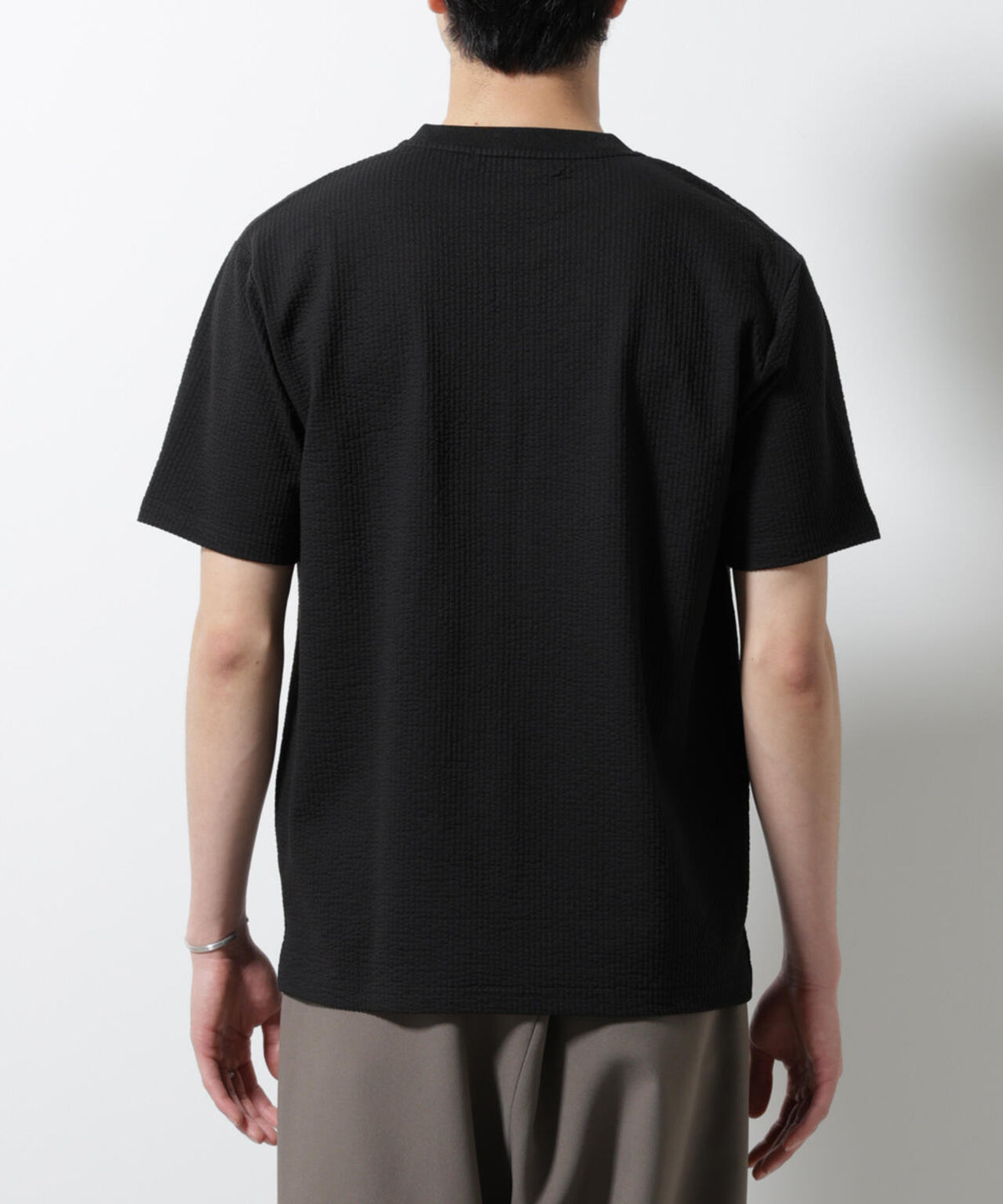 ジャージーサッカーヘンリーネックTシャツ 半袖 6725124248