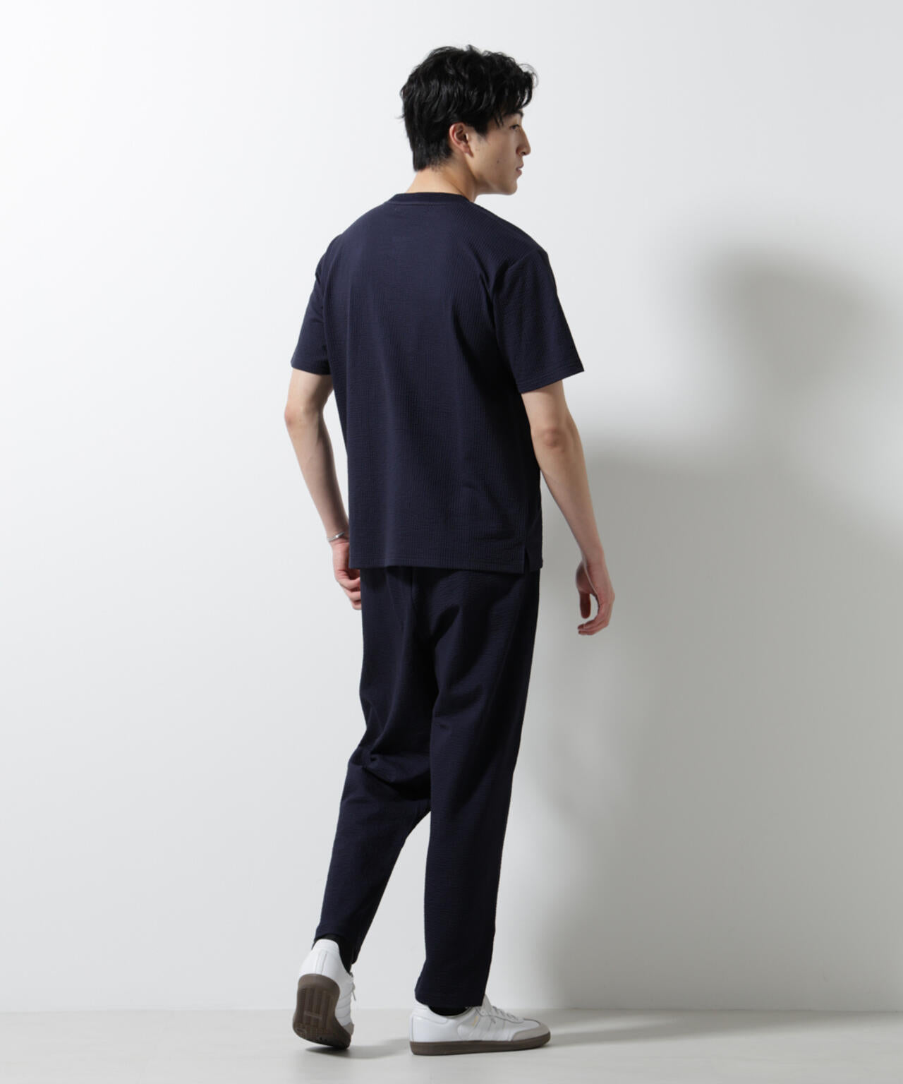 ジャージーサッカーヘンリーネックTシャツ 半袖 6725124248