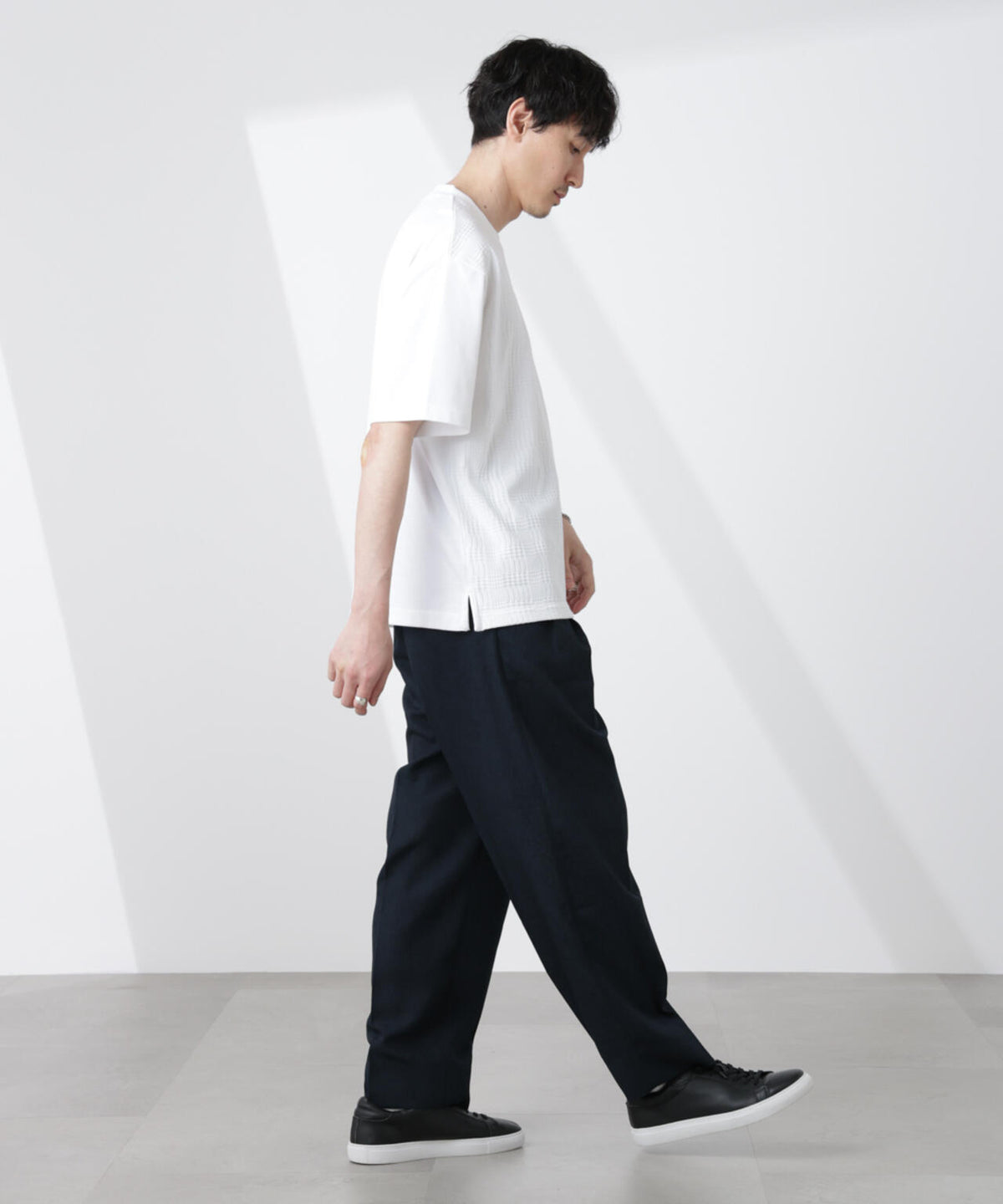 テックリネンリラックスタックテーパードパンツ 6725127217