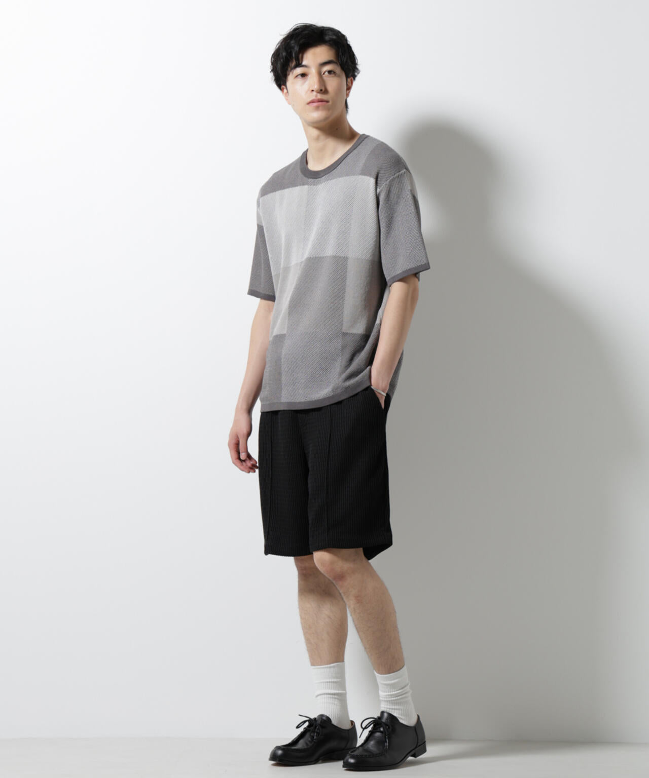 ジャガードニットソーショートパンツ(セットアップ可) 6725128205