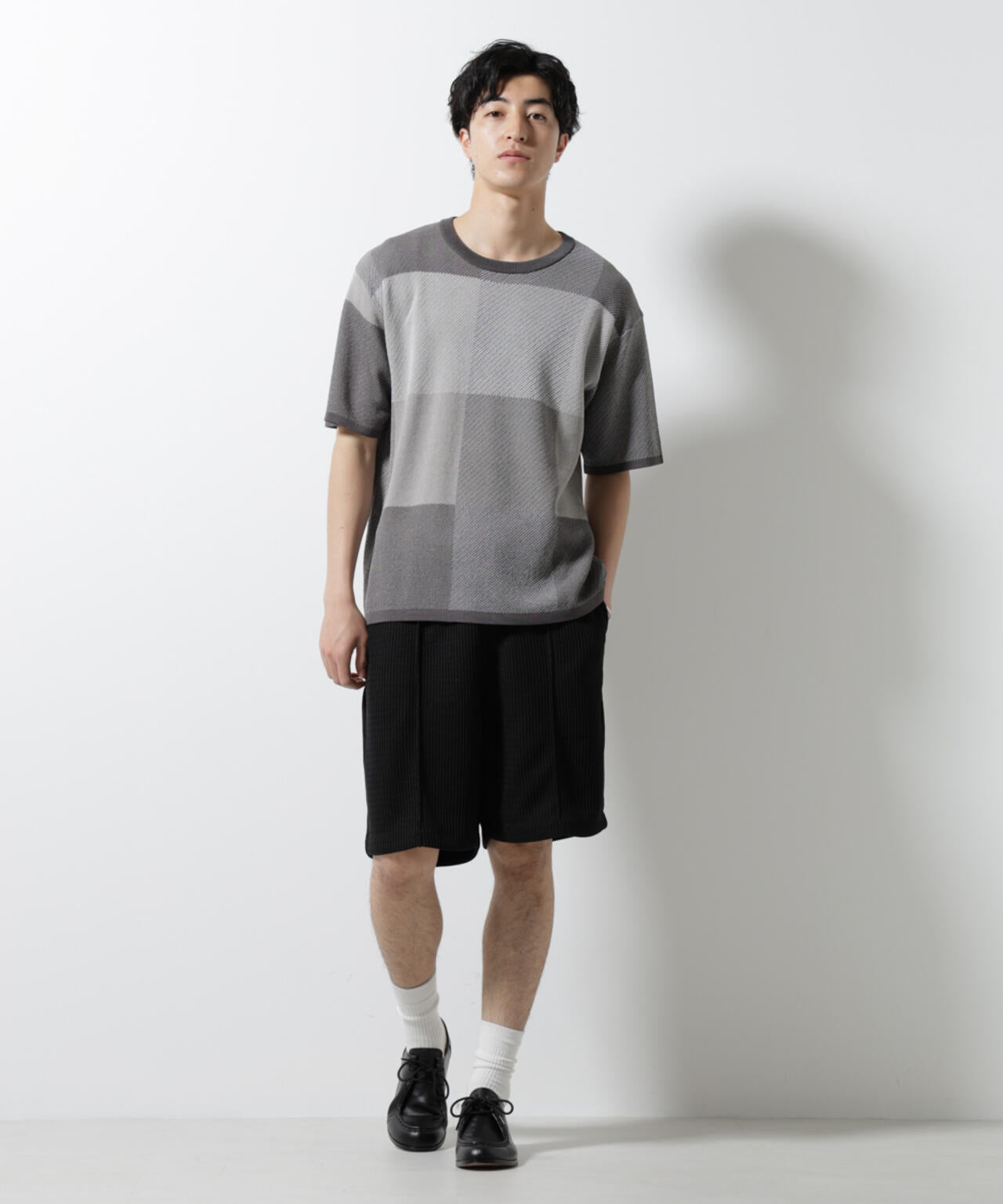 ジャガードニットソーショートパンツ(セットアップ可) 6725128205