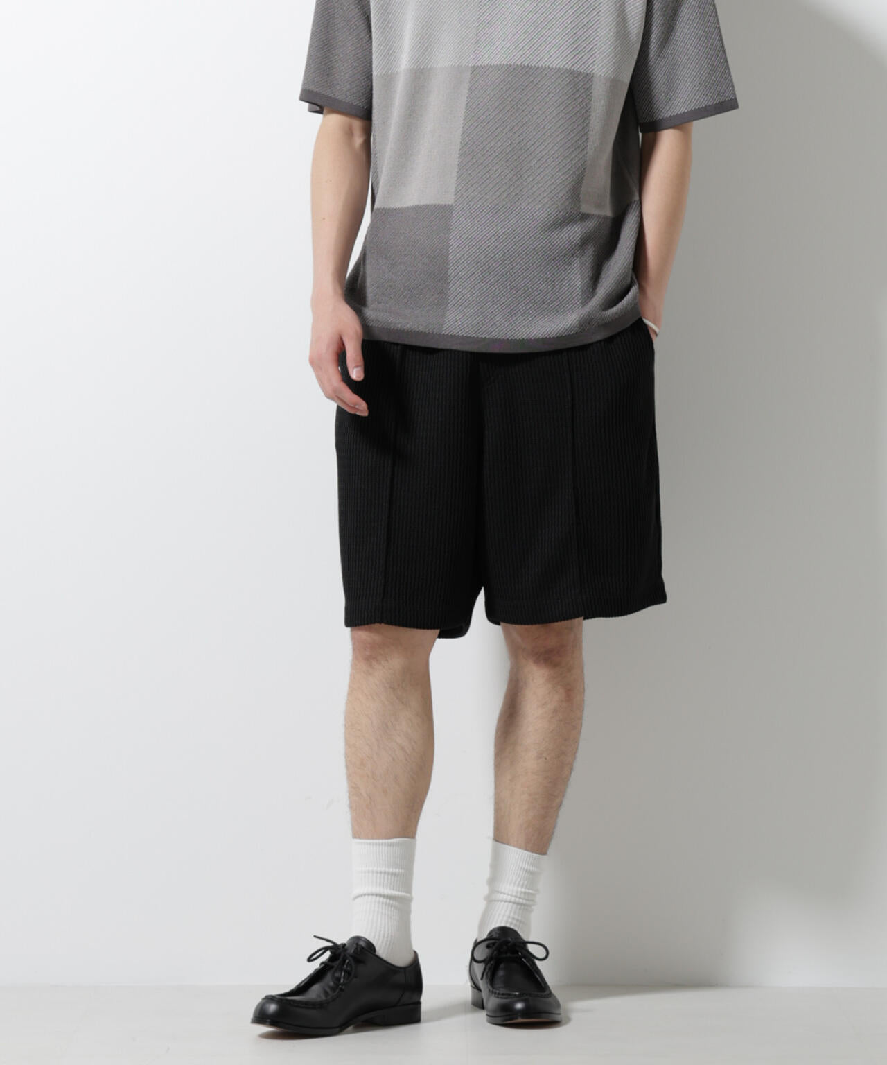 ジャガードニットソーショートパンツ(セットアップ可) 6725128205