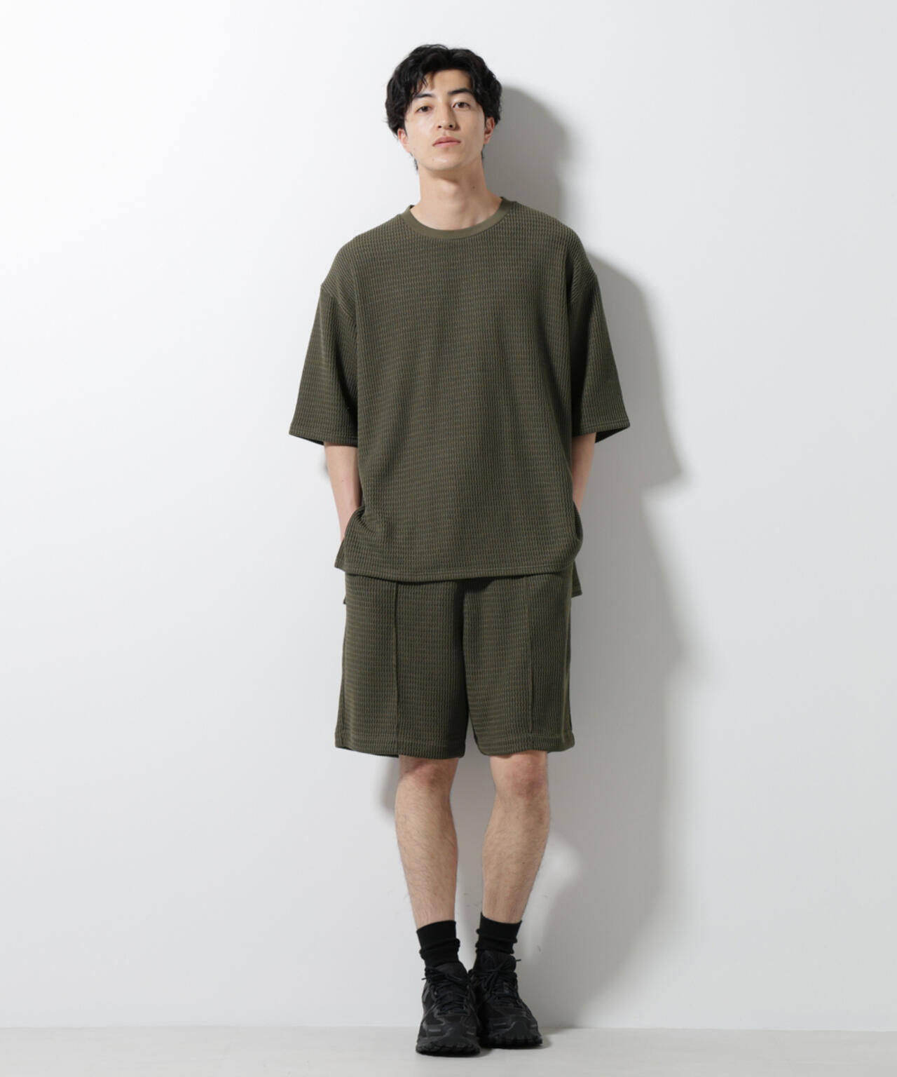 ジャガードニットソーショートパンツ(セットアップ可) 6725128205