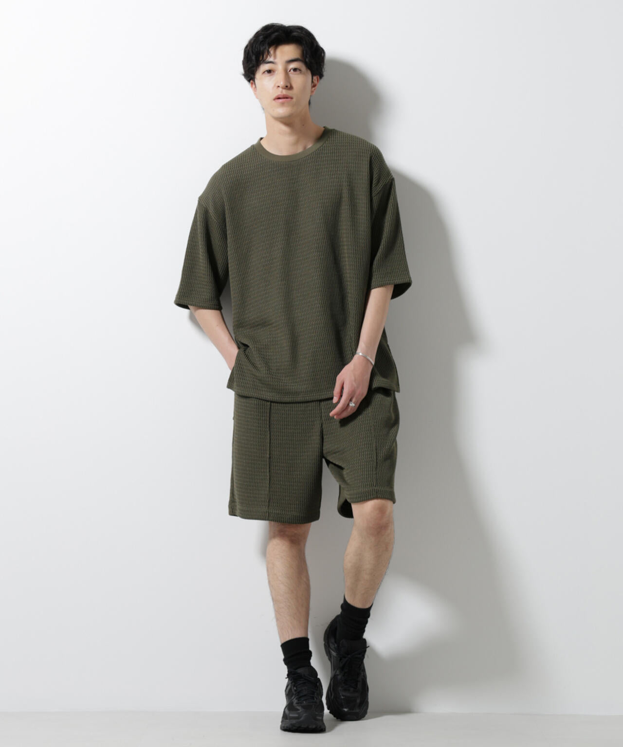 ジャガードニットソーショートパンツ(セットアップ可) 6725128205