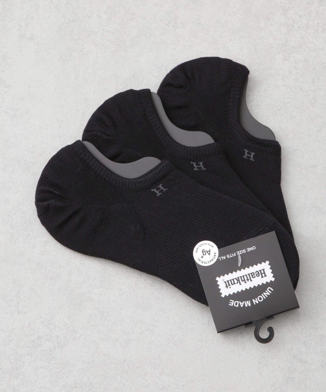 Healthknit/ブラック無地 Ag+ 6725151205