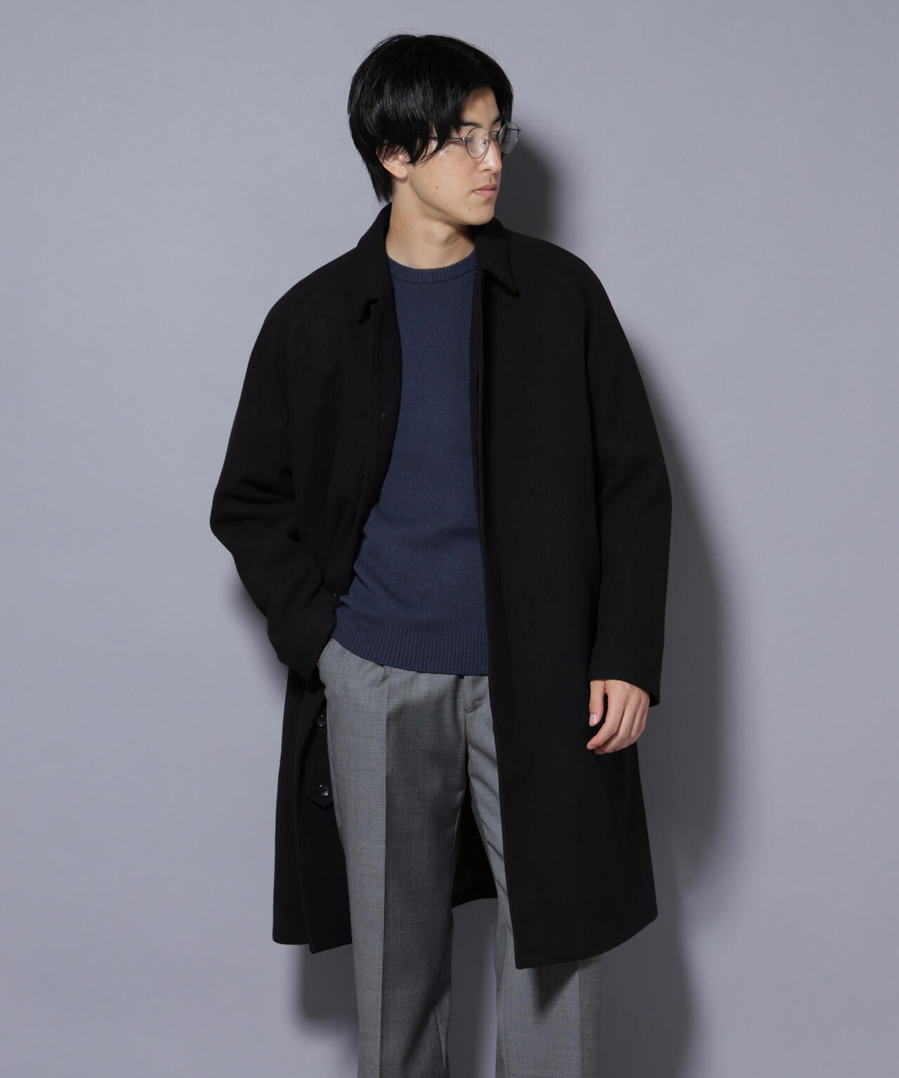 新品同様　ナノユニバース　メルトン　サーモライト　ステンカラーコート テックメルトンステンカラーコート