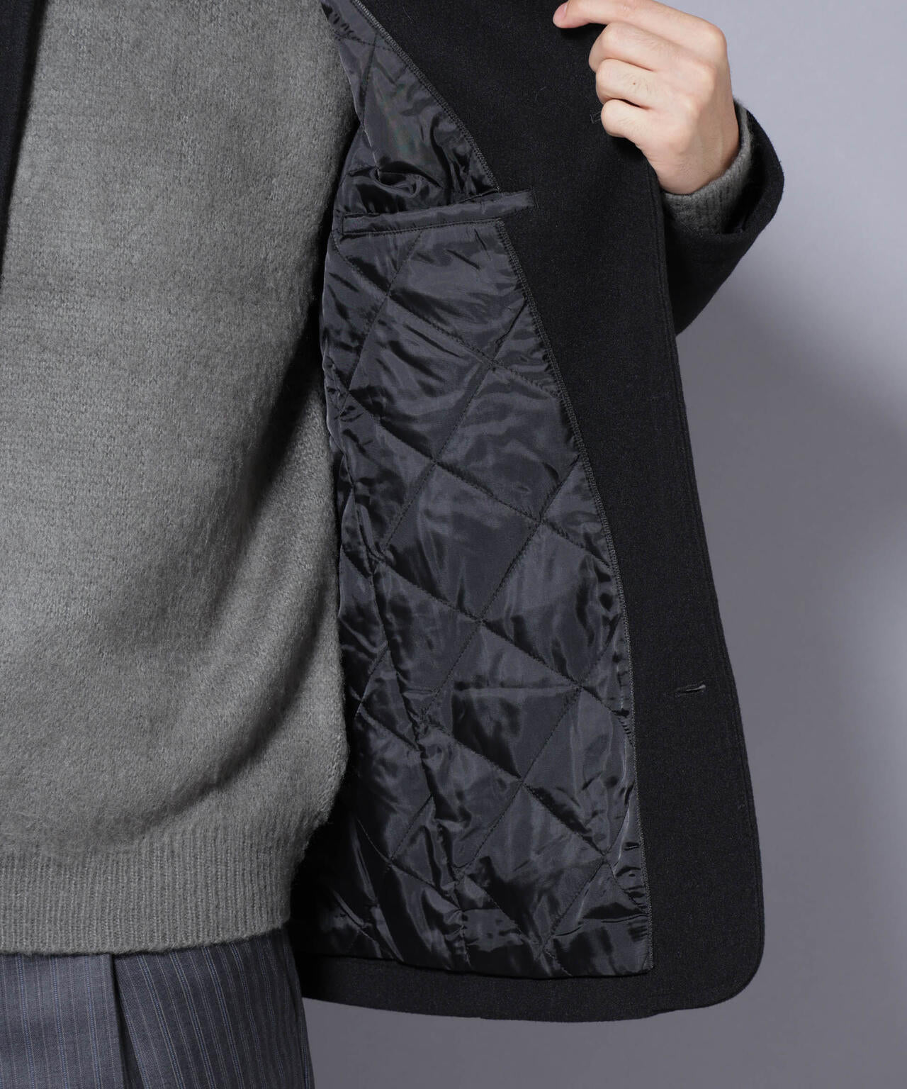 テックメルトンシングルコート 6725211205