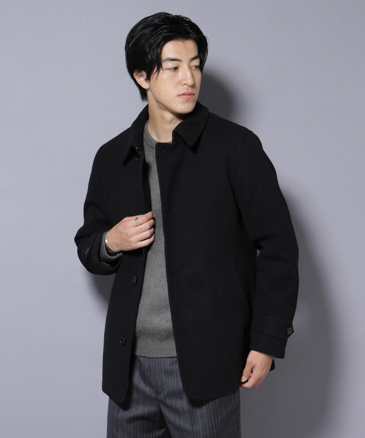 テックメルトンシングルコート 6725211205