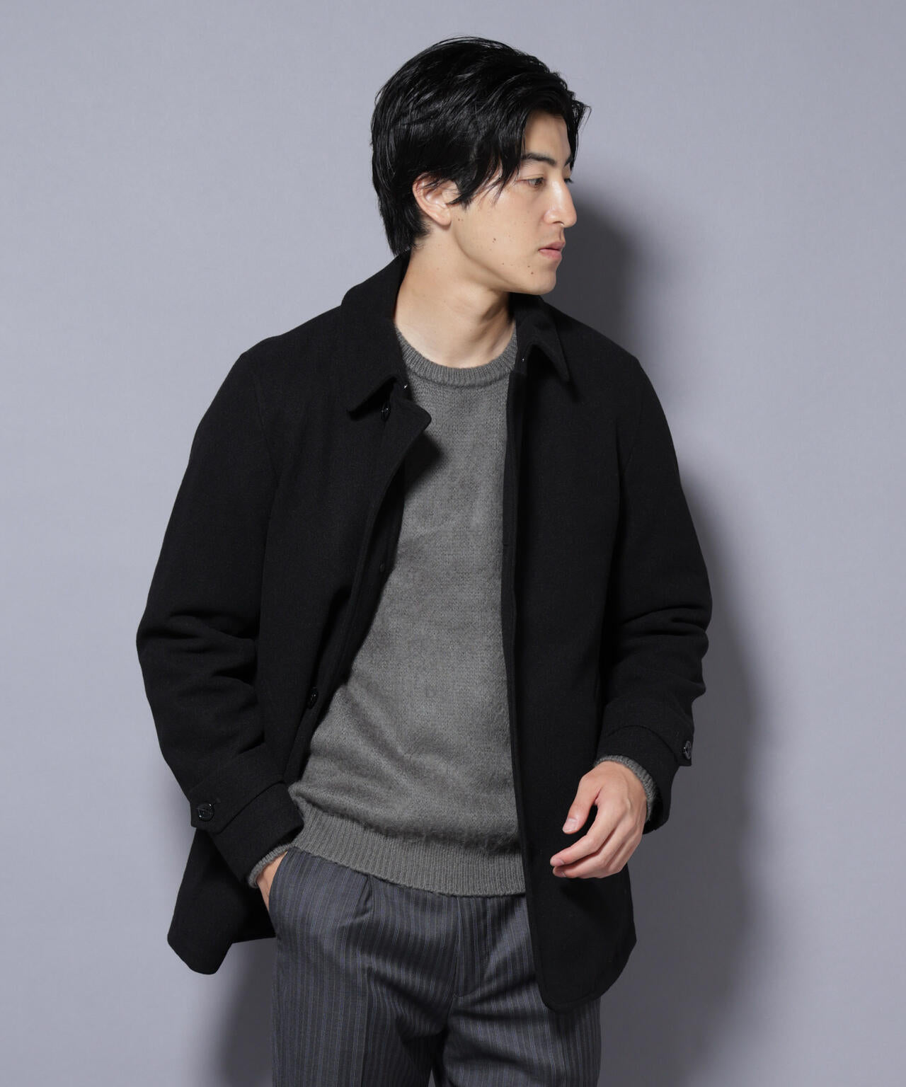 テックメルトンシングルコート 6725211205