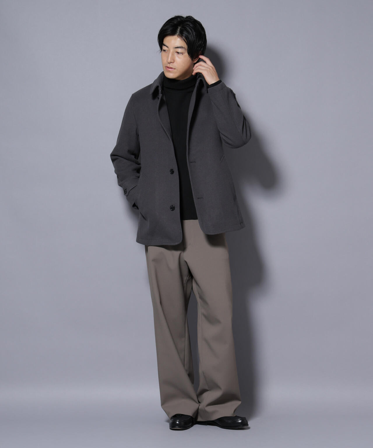 テックメルトンシングルコート 6725211205