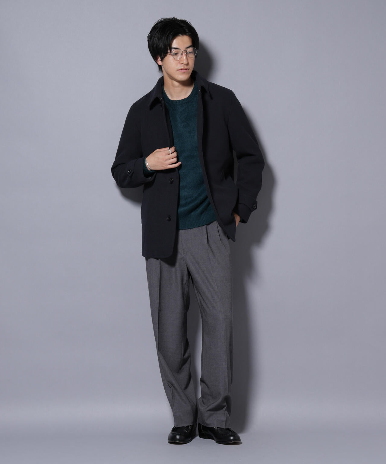 テックメルトンシングルコート 6725211205