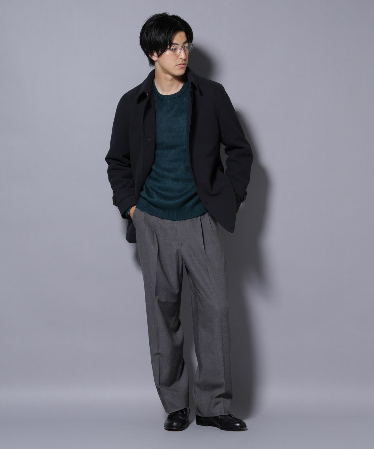 テックメルトンシングルコート 6725211205