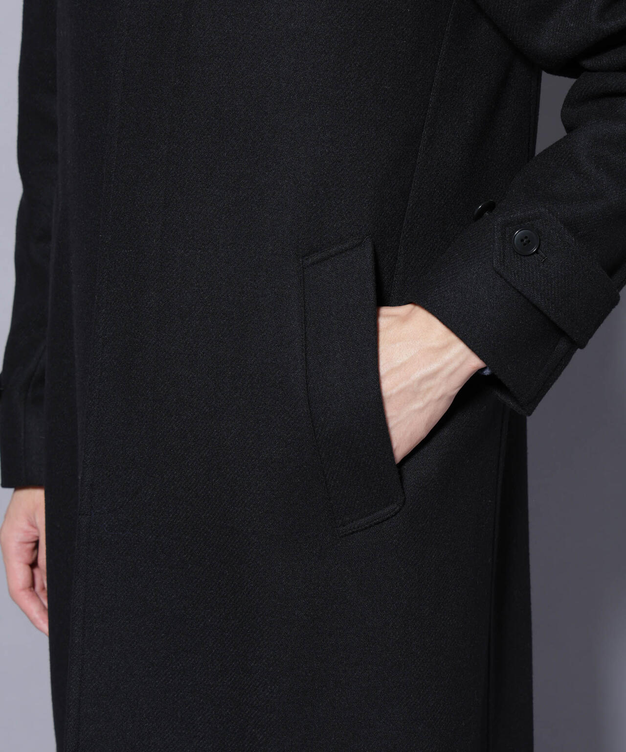 ウール/Nメルトンステンカラーコート 6725211207