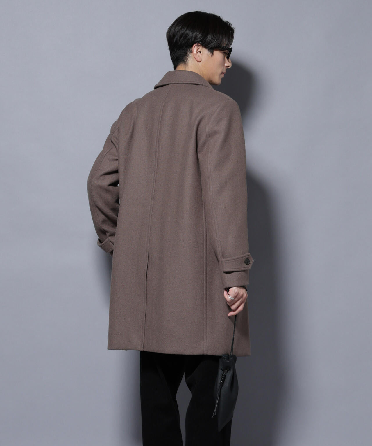 ウール/Nメルトンステンカラーコート 6725211207