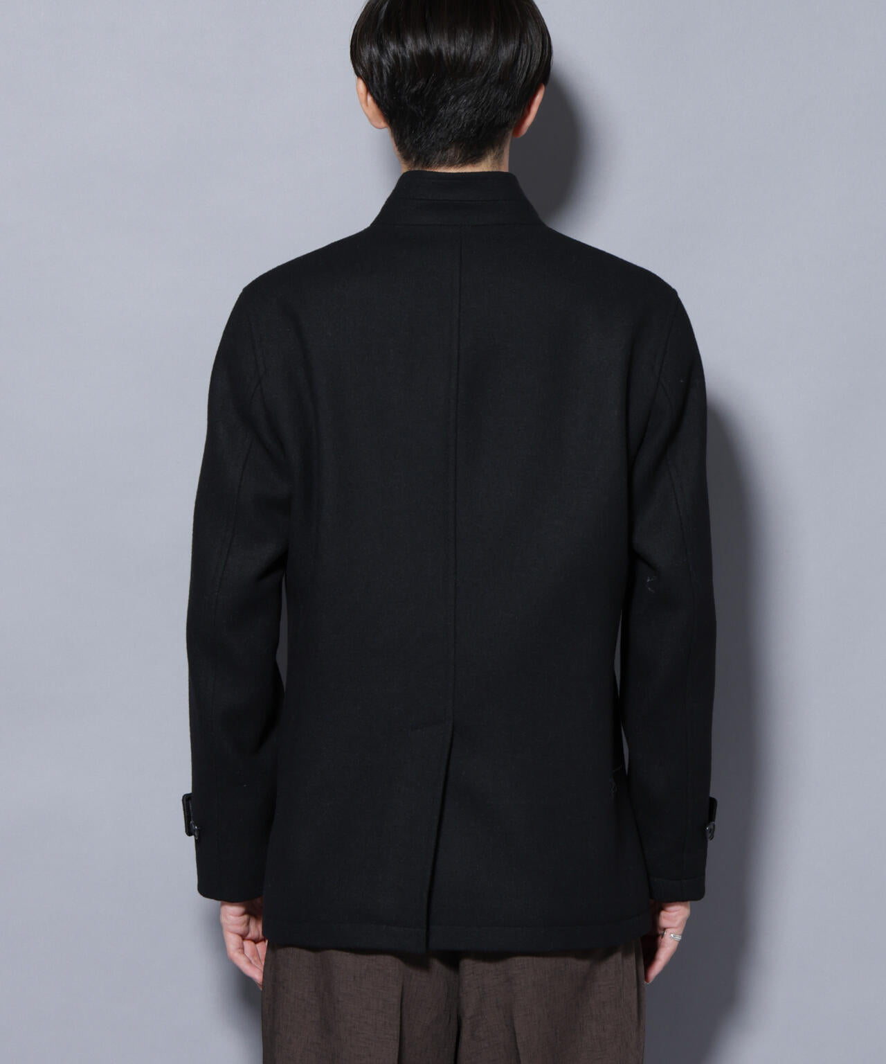 ウール/Nメルトンスタンドカラーコート 6725211208