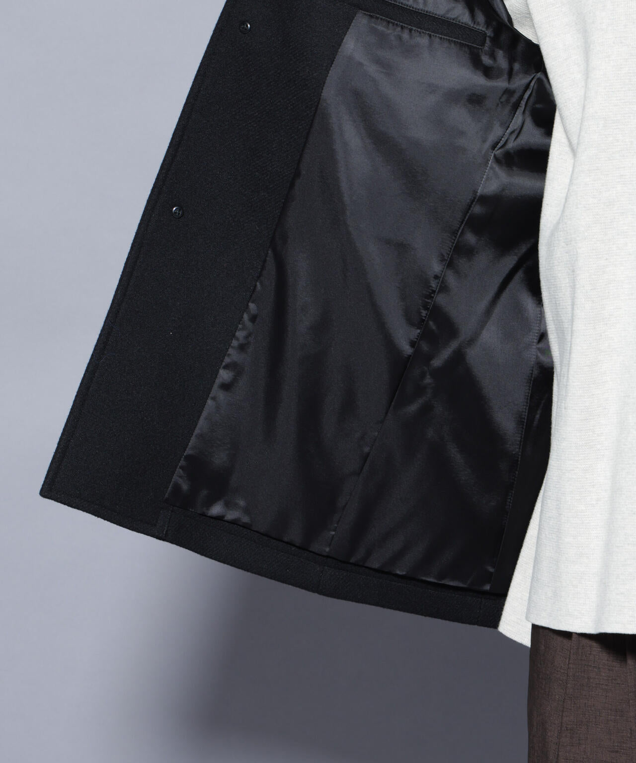 ウール/Nメルトンスタンドカラーコート 6725211208