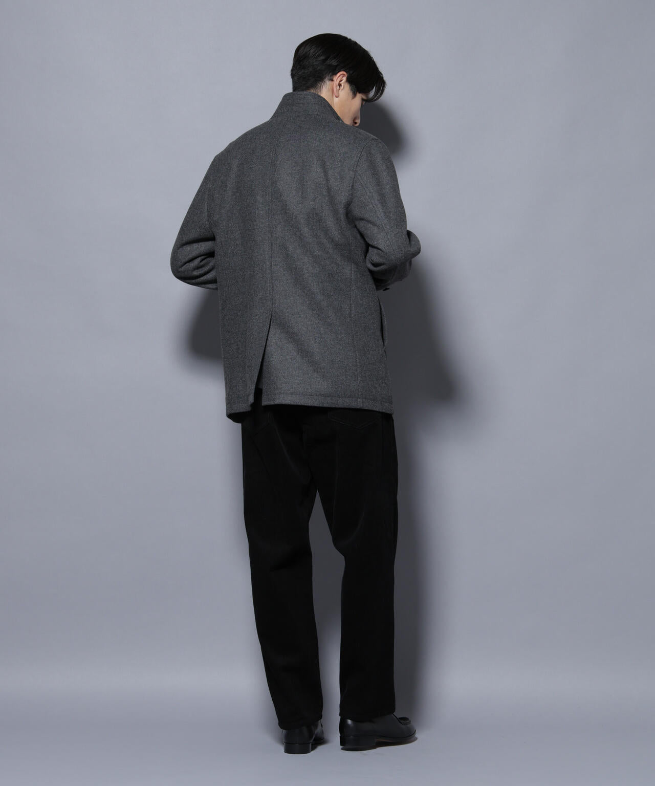 ウール/Nメルトンスタンドカラーコート 6725211208
