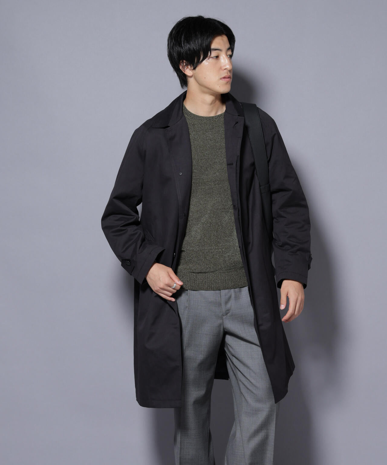 nano library ネイビー　ポロコート nano library ネイビー ポロコート