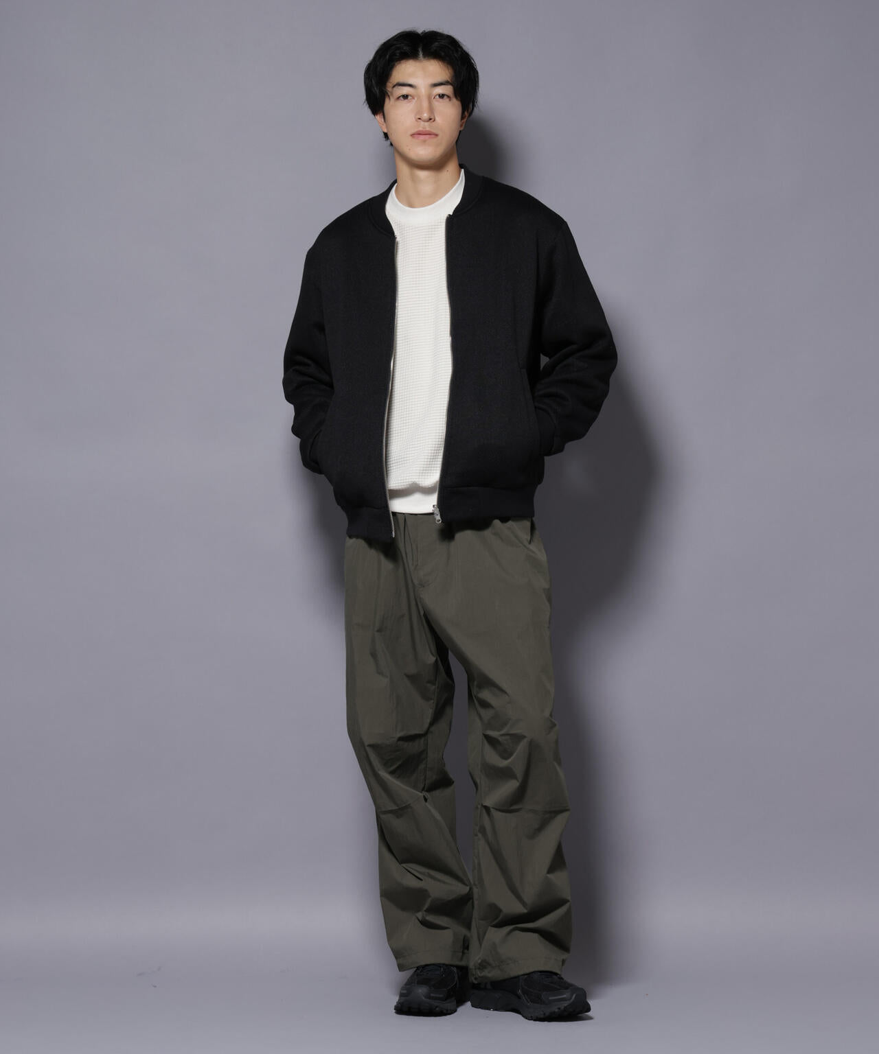 ニットフリースZIPブルゾン(セットアップ可) 6725212205