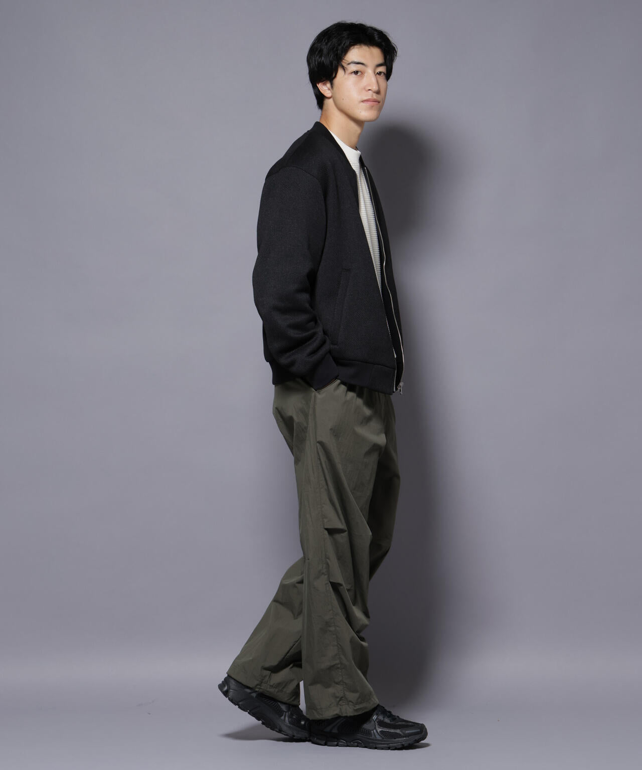 ニットフリースZIPブルゾン(セットアップ可) 6725212205