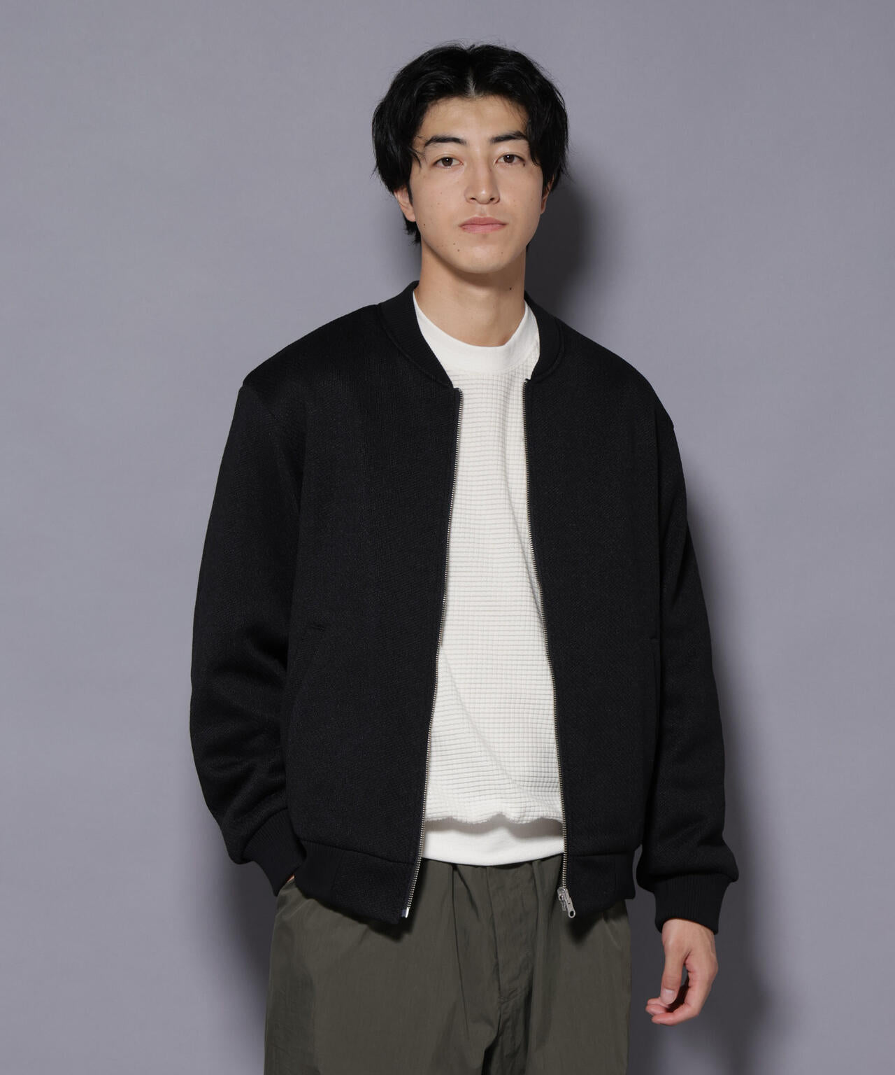 ニットフリースZIPブルゾン(セットアップ可) 6725212205